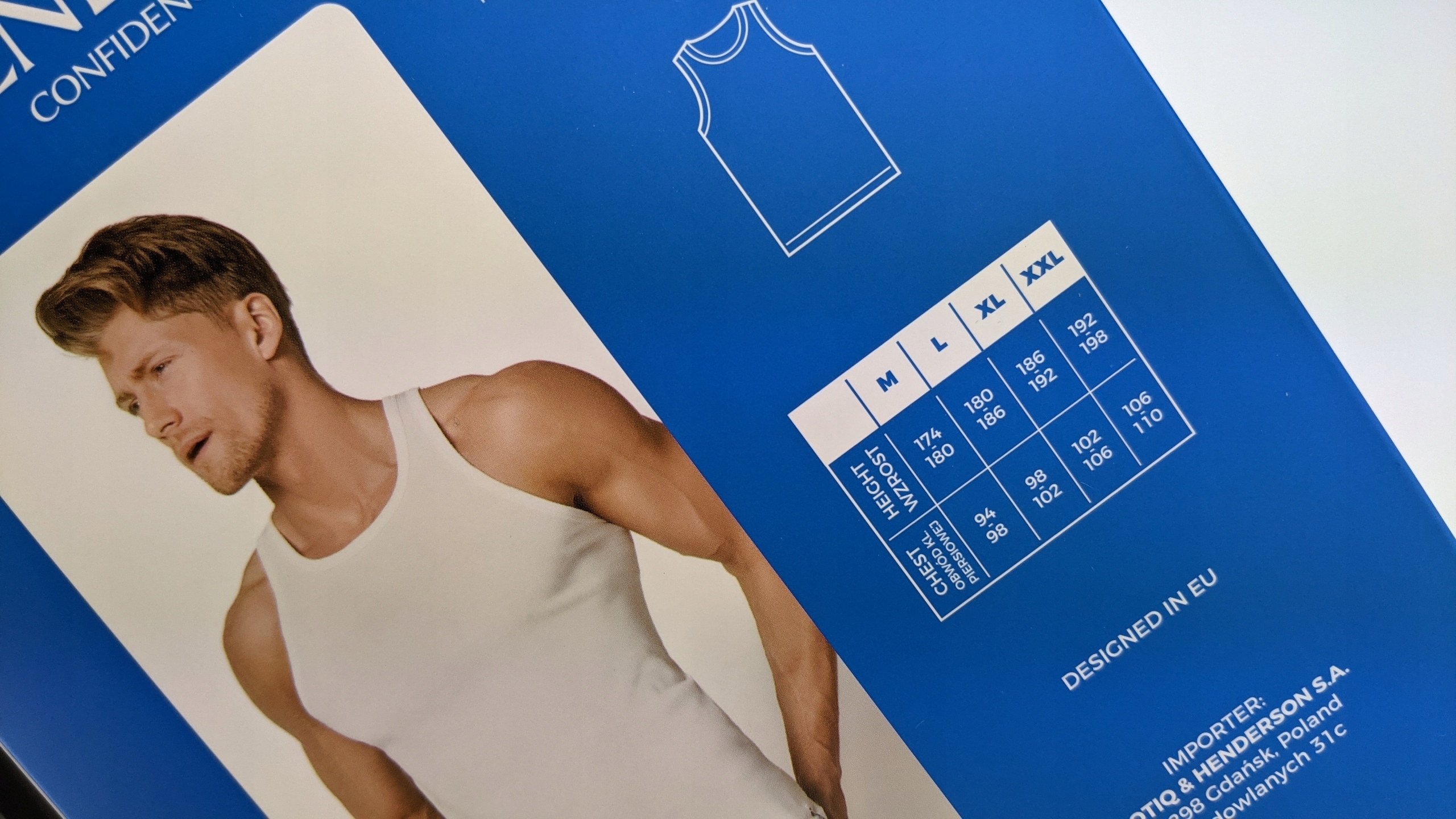 HENDERSON Podkoszulka Męska Klasyk 100%BAWEŁNA 2XL Marka Henderson