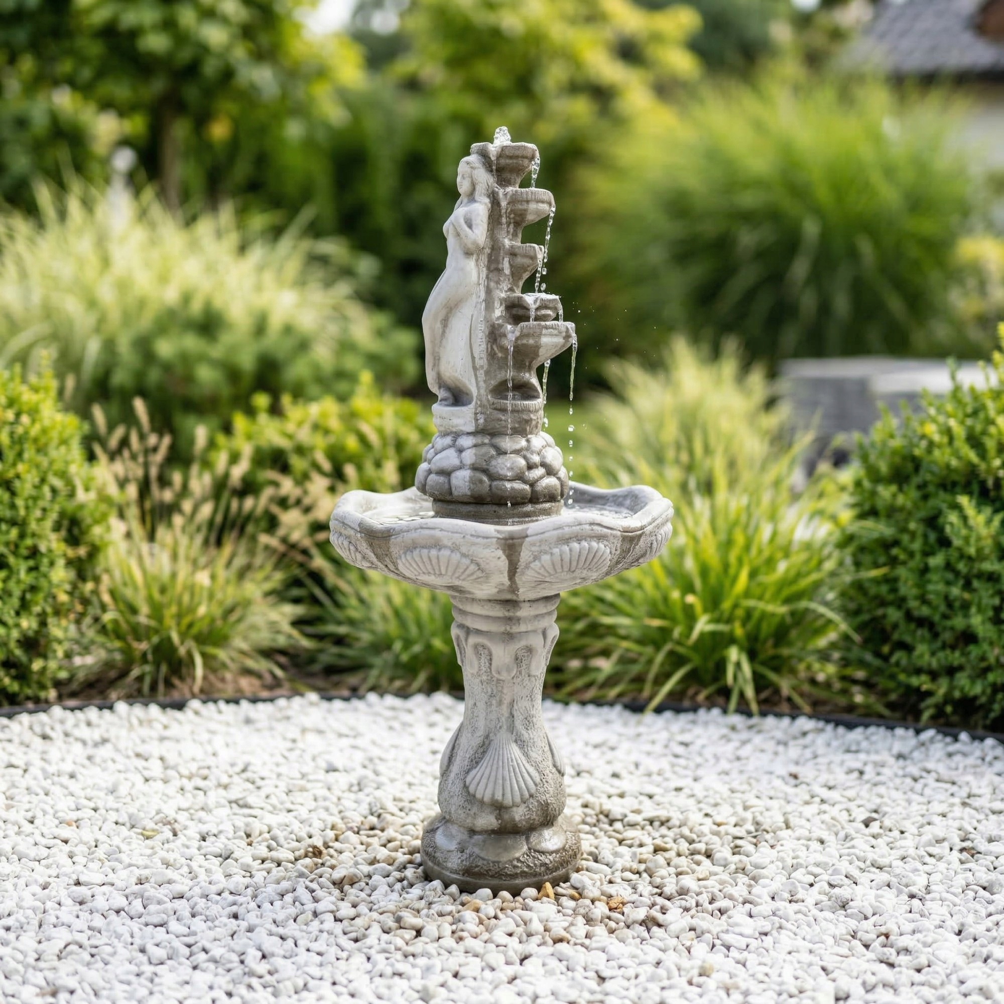 Velká fontána F30 H: 130 cm bílý cement