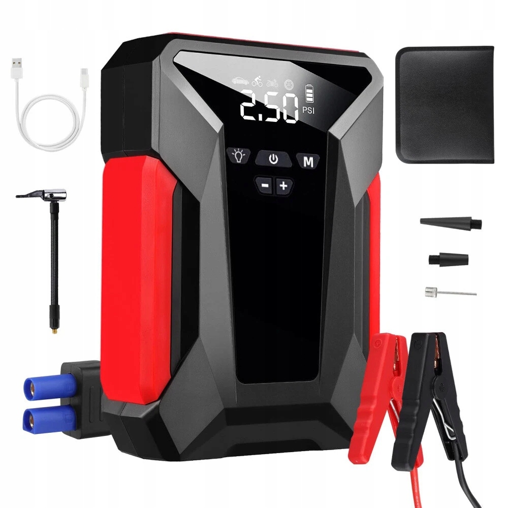Najsilnejší Booster Jump Starter 1600A S Kompresorom 150PSI