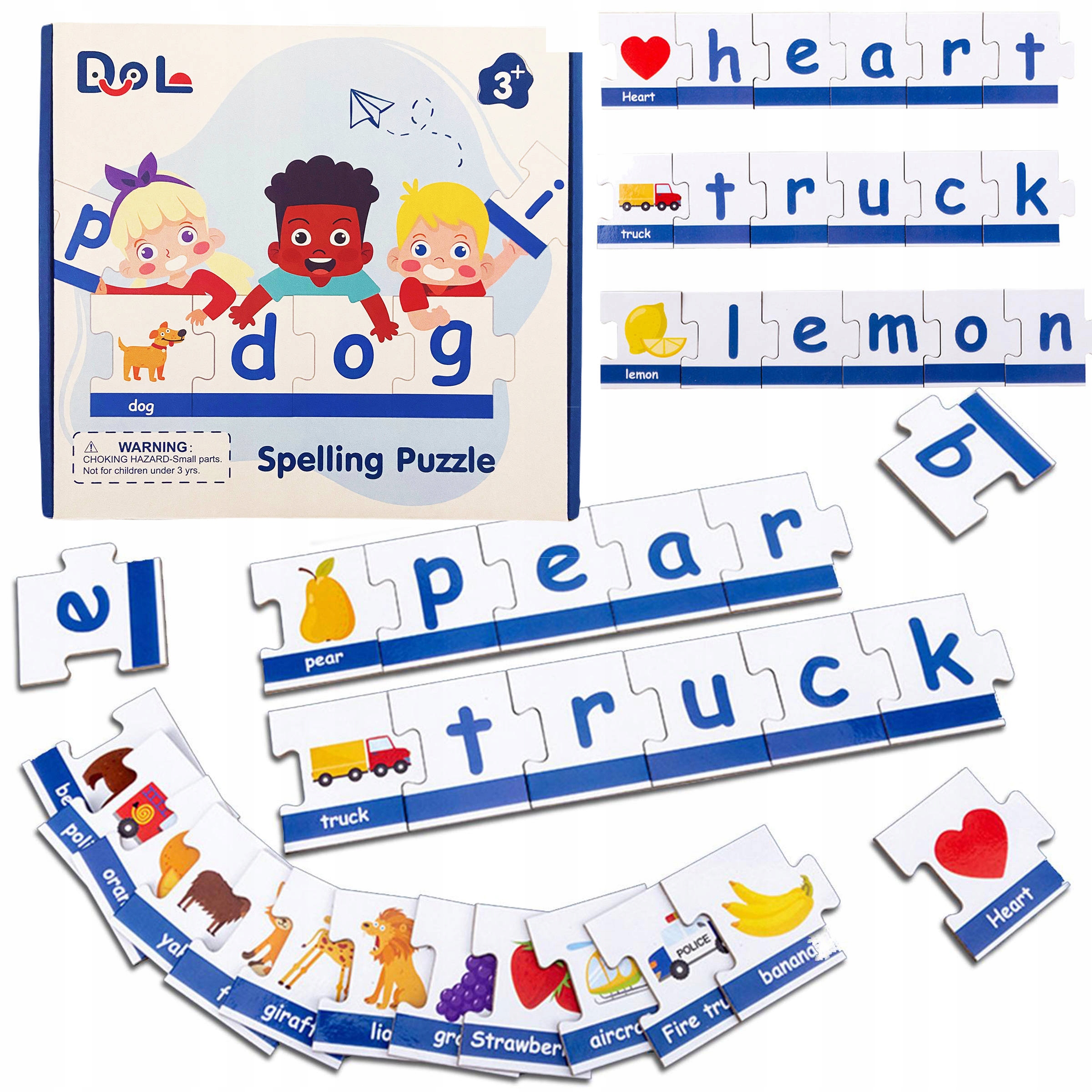 

Drewniane Puzzle Edukacyjne Nauka Angielskiego 90E