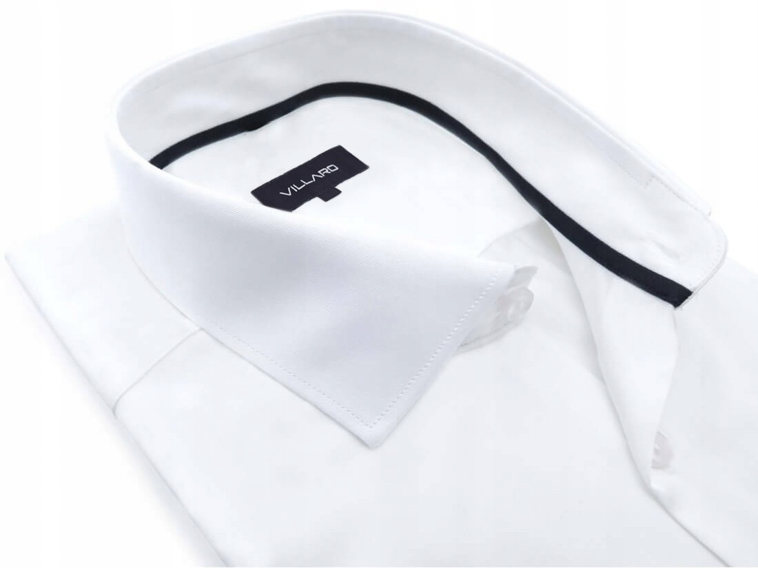 Biała elastyczna koszula męska 007 164-170 40-Slim