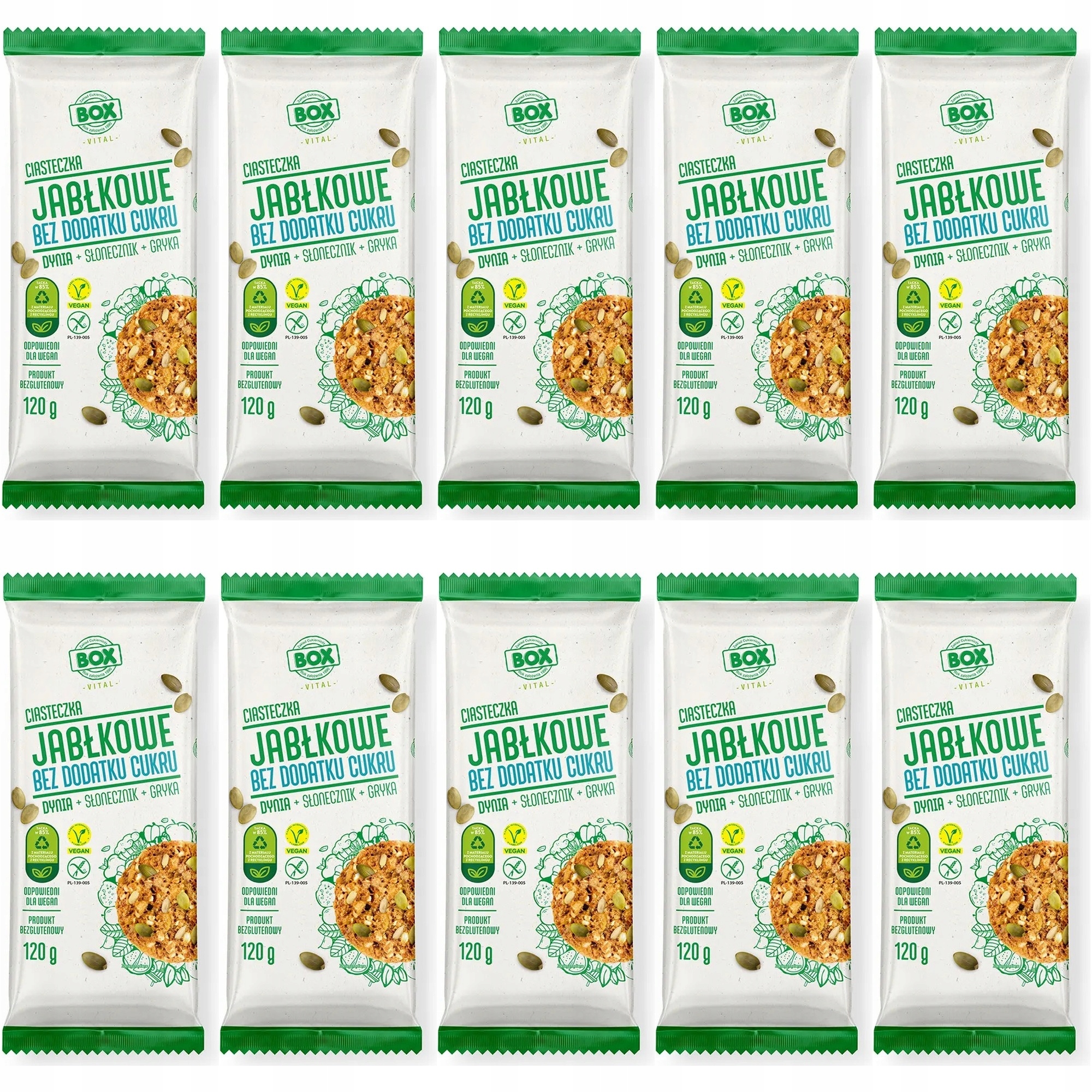 Zestaw ciasteczek Zpc Box Ciasteczka jabłkowe Dynia, Słonecznik i 10 szt.