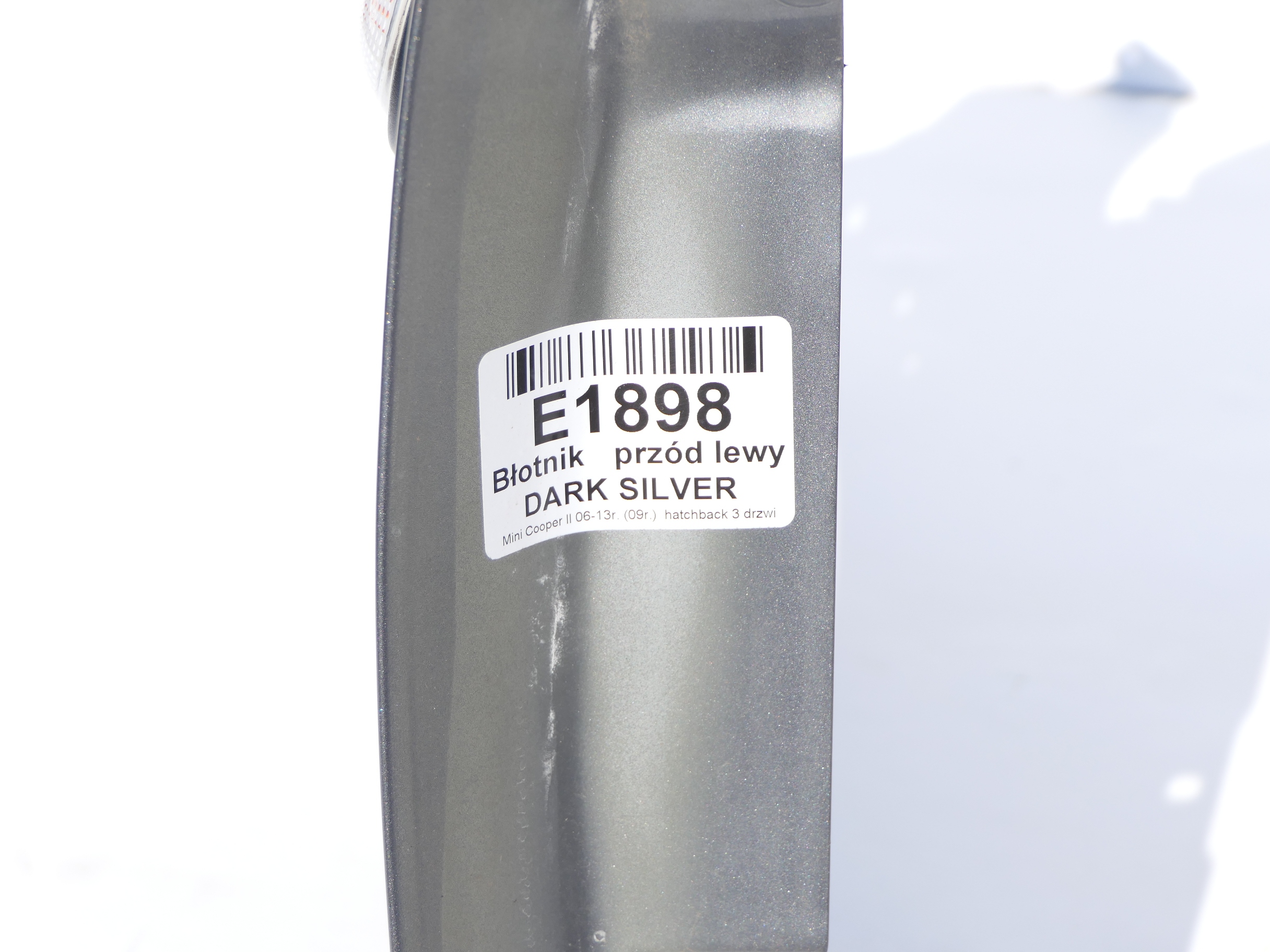 Błotnik przód przedni lewy Mini Cooper II 06-10r. DARK SILVER 871/7 Strona zabudowy przód - lewa