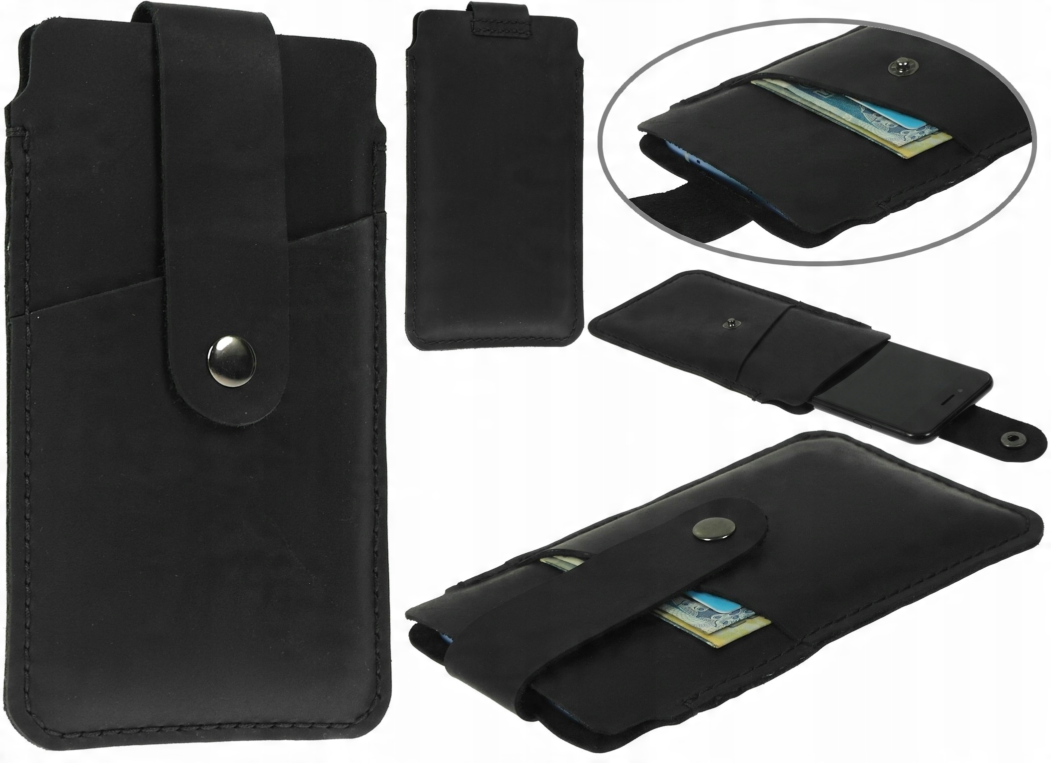 

Portfel Etui Skórzane Czarne Samsung Galaxy Note 9