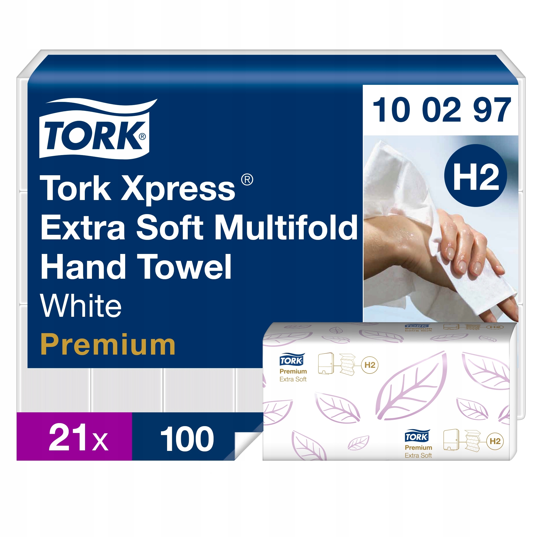Tork Xpress H2 100297 Ręcznik papierowy do rąk 2100 listków celuloza