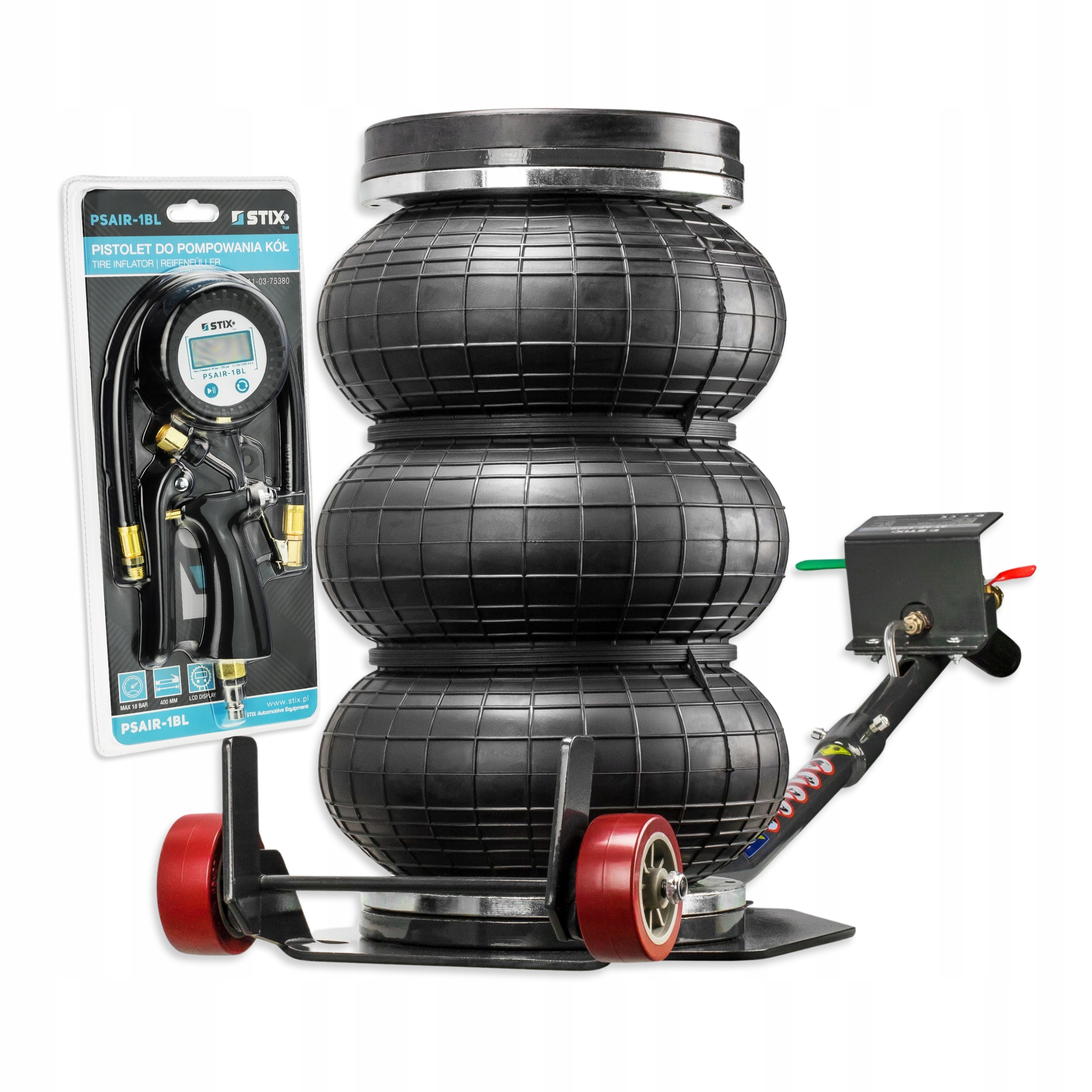 Pneumatický Vankúšový Zdvihák 4T Poduška S Pištoľou Na Pumpovanie Kolies