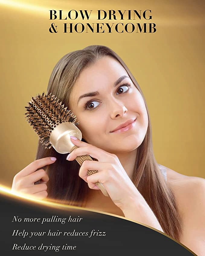 SZCZOTKA DO WŁOSÓW NATURALNE WŁOSIE SPINKA SUPRENT Typ szczotki