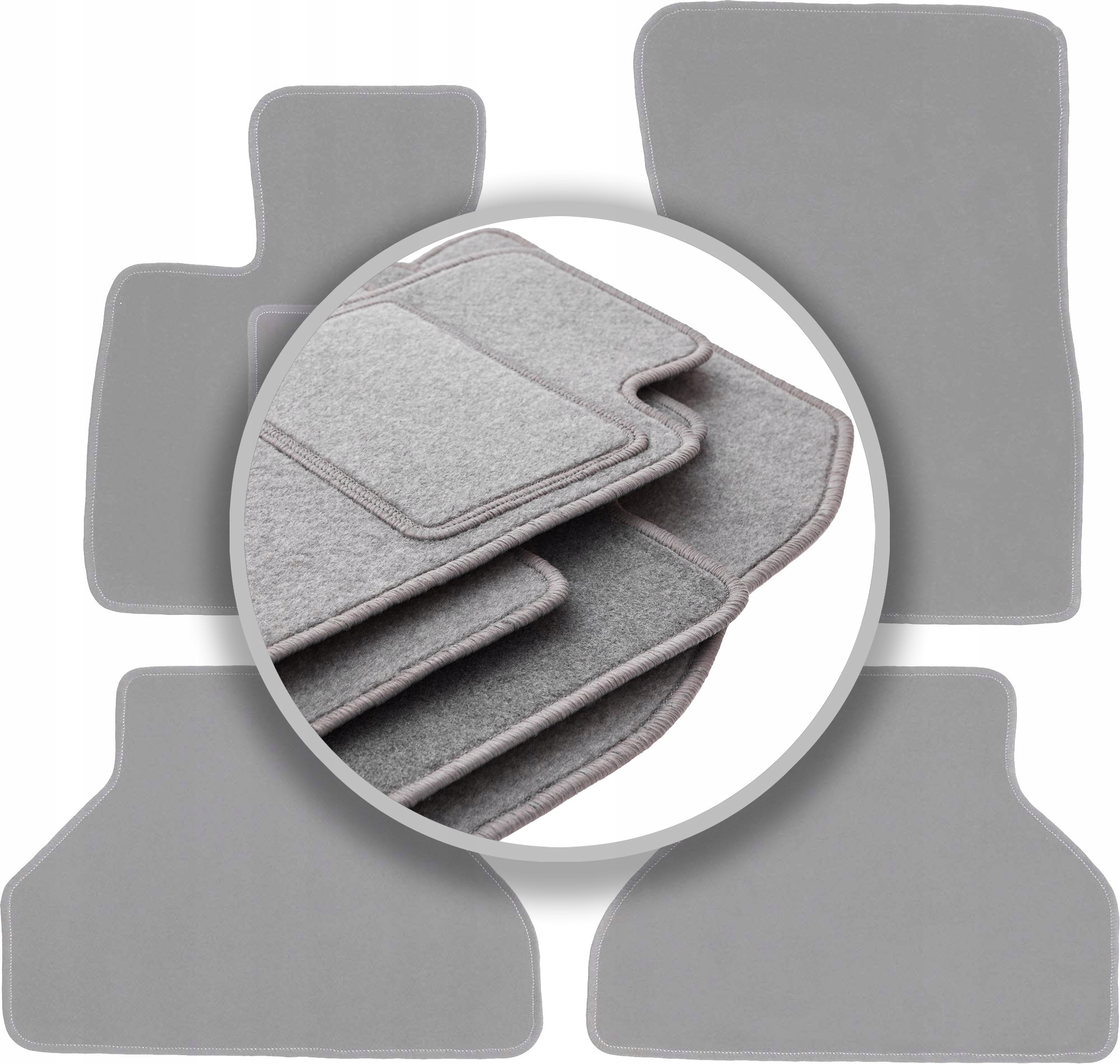 Velurové koberce Oslo šedé pro: Bmw X5 E70 Suv 2006-2013