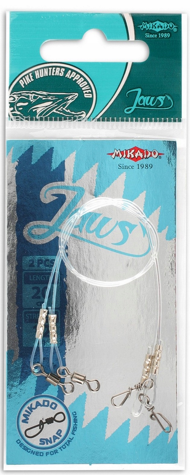 Przypon Mikado Jaws fluorocarbonowy 35cm 15kg 2szt