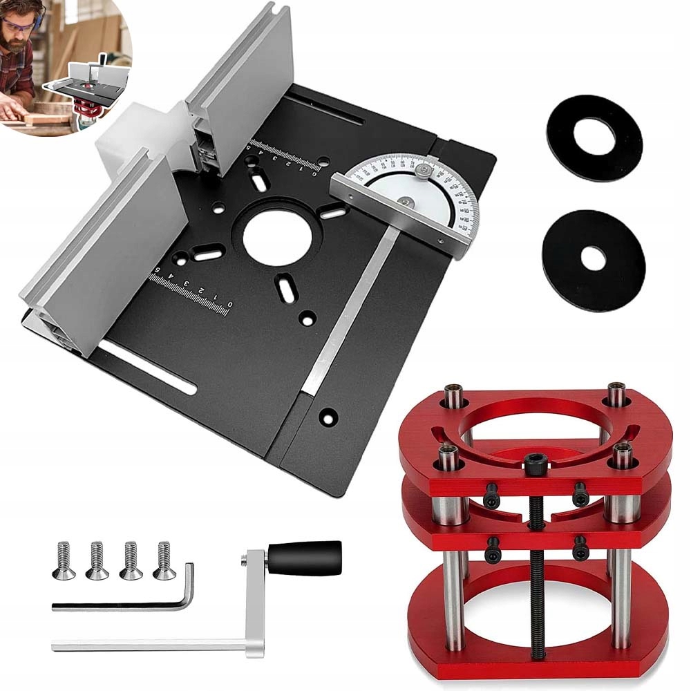 Hliníková Deska Frézovací Stůl Pro Frézování Dřeva S Zvedákem, Úhlové Pravítko