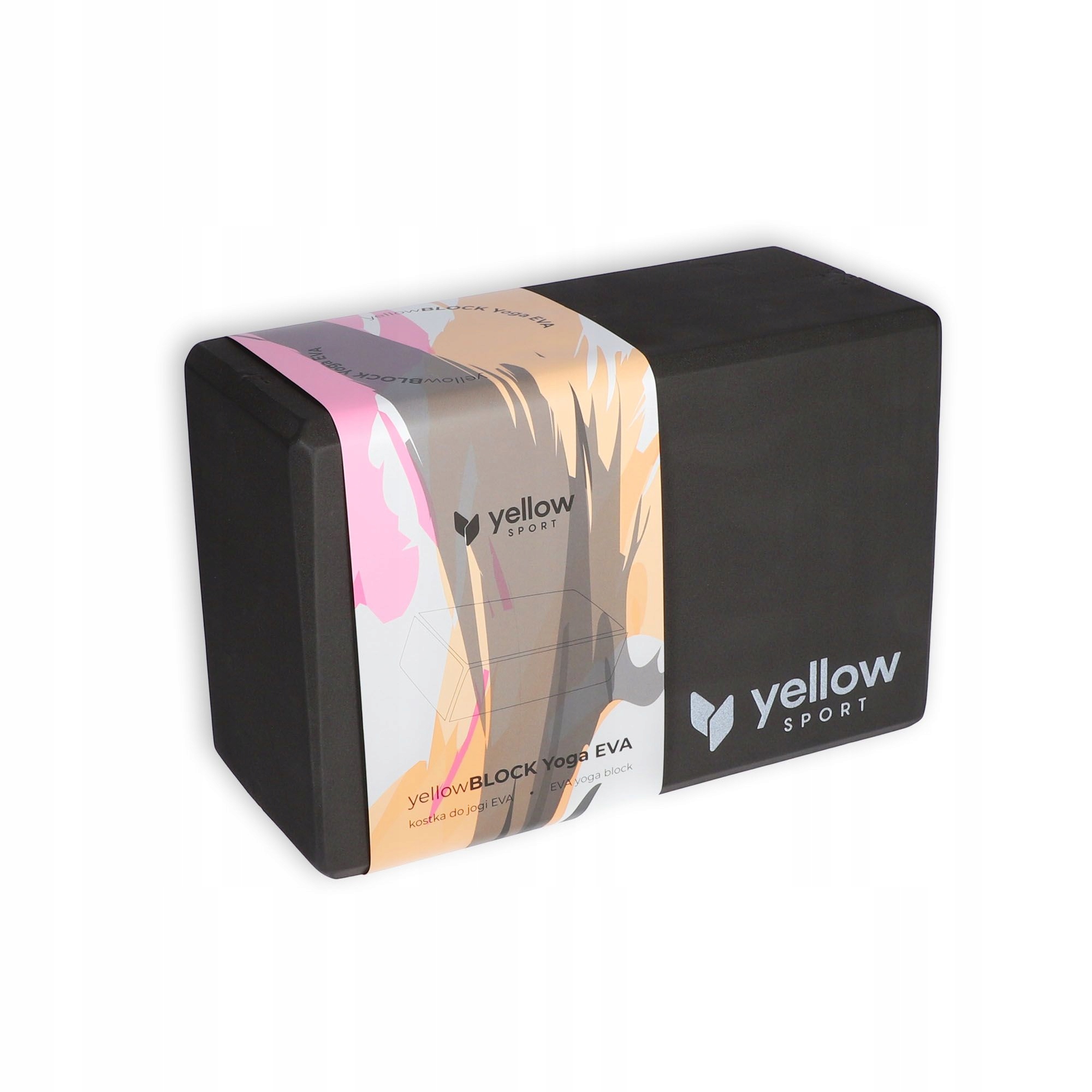 Klocek do jogi pianka blok yogi Yoga Eva yellowBLOCK yellowSPORT czarny