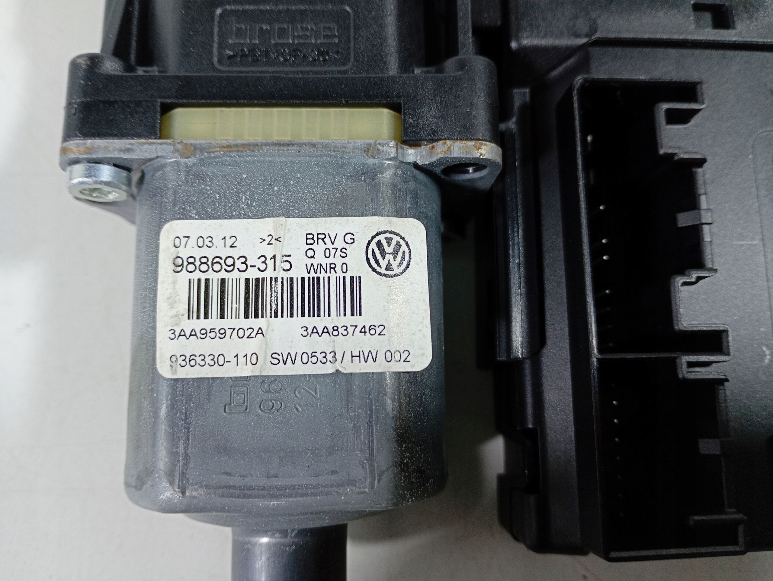 VW PASSAT B7 10-14 engine mini motor windows right front OE 3AA959702A