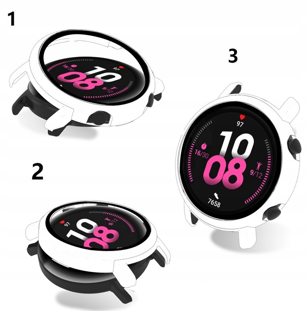 Etui + Szkło 2w1 / Huawei Watch GT 2 Elegant 42mm Pasuje do modelu Huawei Watch GT 2 Elegant (42mm)