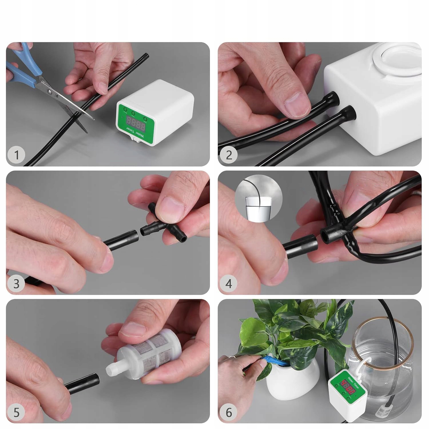 ZESTAW AUTOMATYCZNEGO NAWADNIANIA KROPELKOWEGO Z TIMER DO 12 ROŚLIN EAN (GTIN) 0889997412771