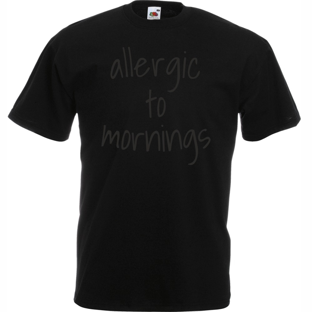 

Koszulka allergic to mornings XXL czarna