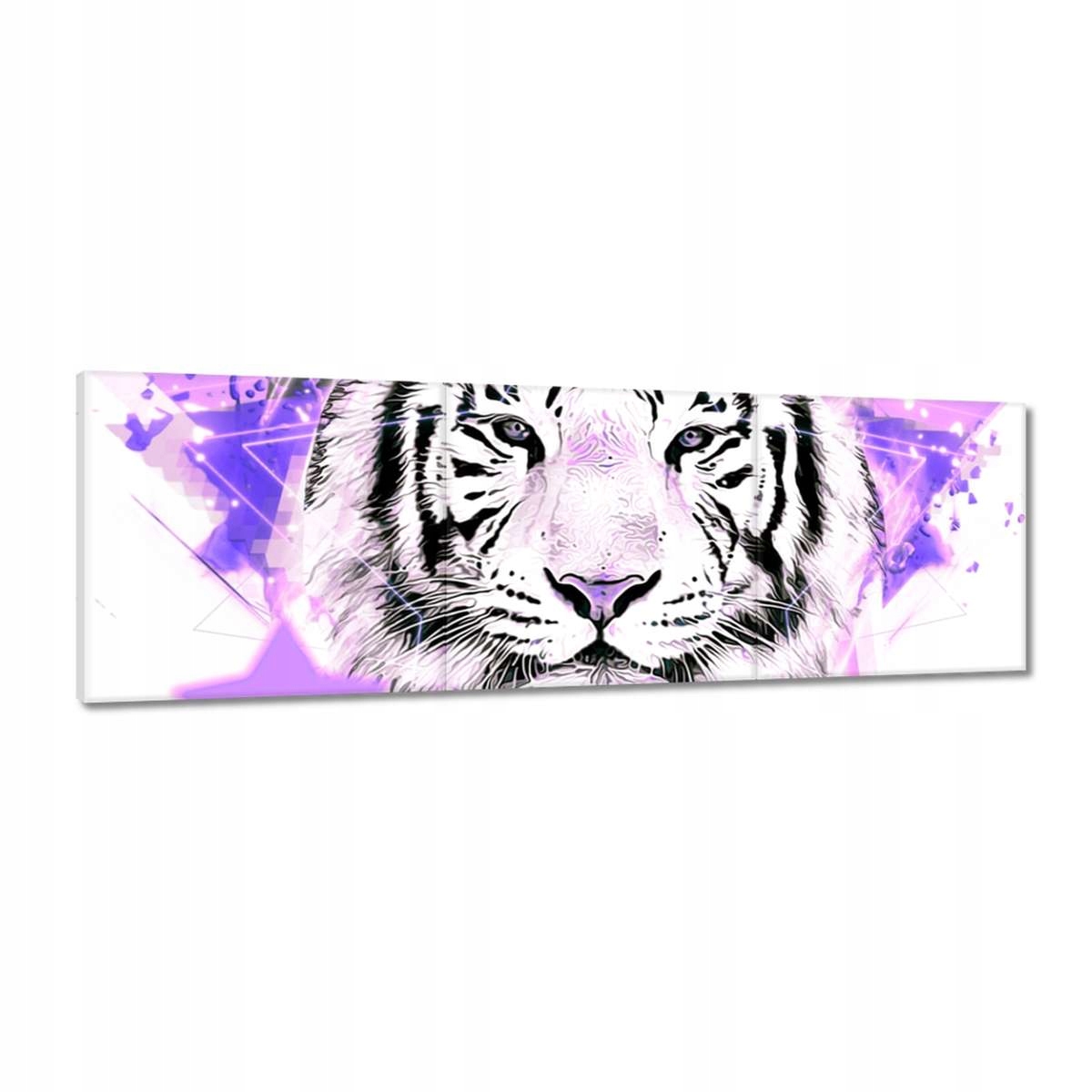 Obrazy 120x40 Tygr ve fialkě