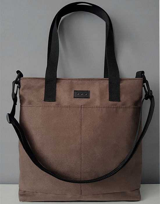 TOREBKA DAMSKA ZAMSZOWA Z KIESZENIĄ KOLORY Model SHOPPERKA