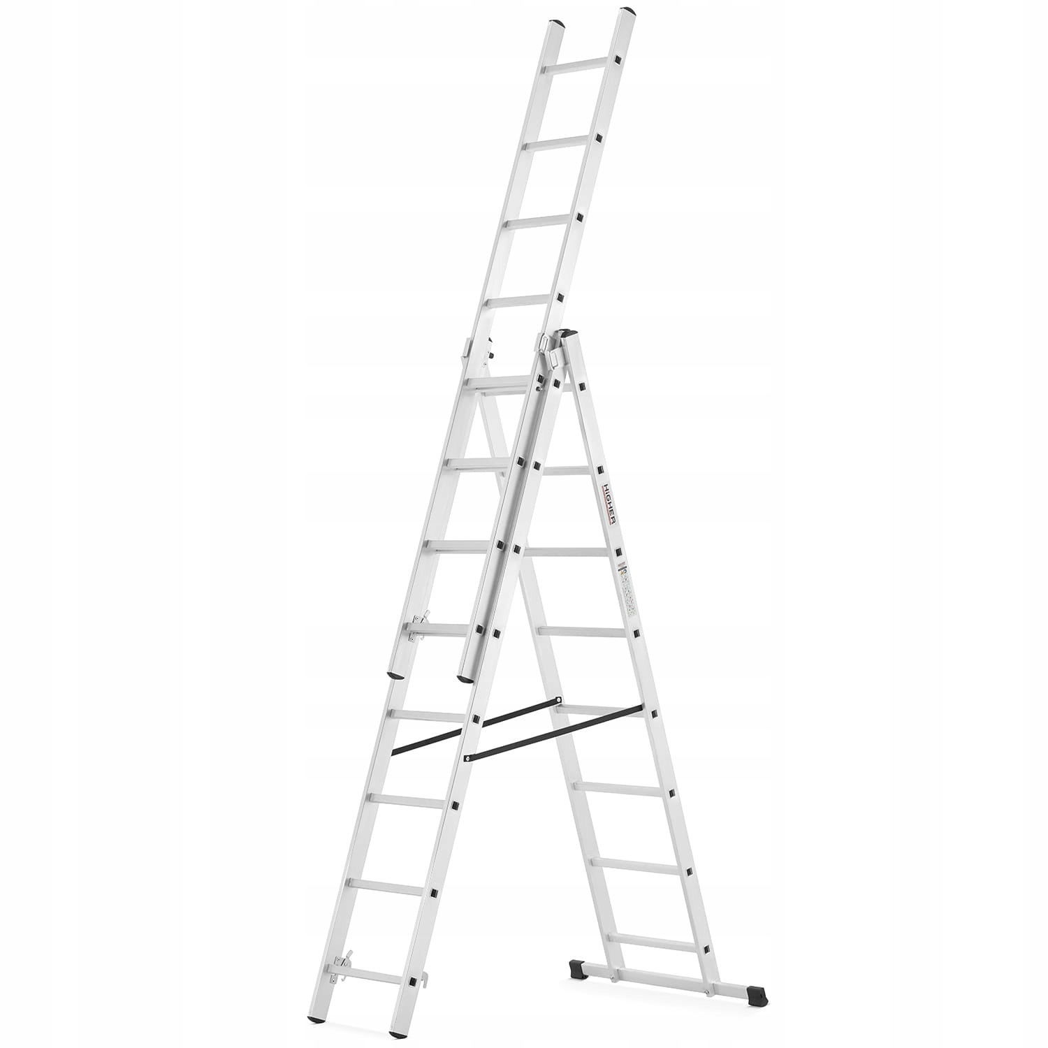 Drabina aluminiowa wielofunkcyjna z adaptacją na schody 3x8 HIGHER 150kg — 10