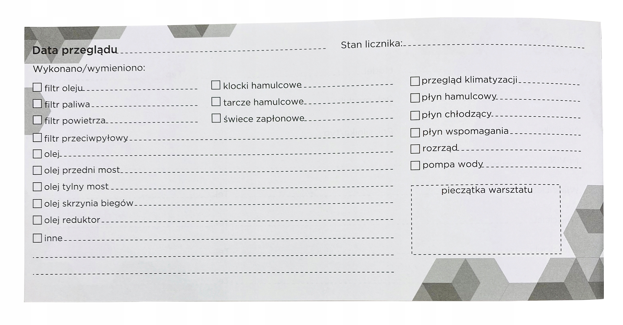 KSIĄŻKA SERWISOWA PRZEGLĄDÓW NAPRAW FORD Marka Ford