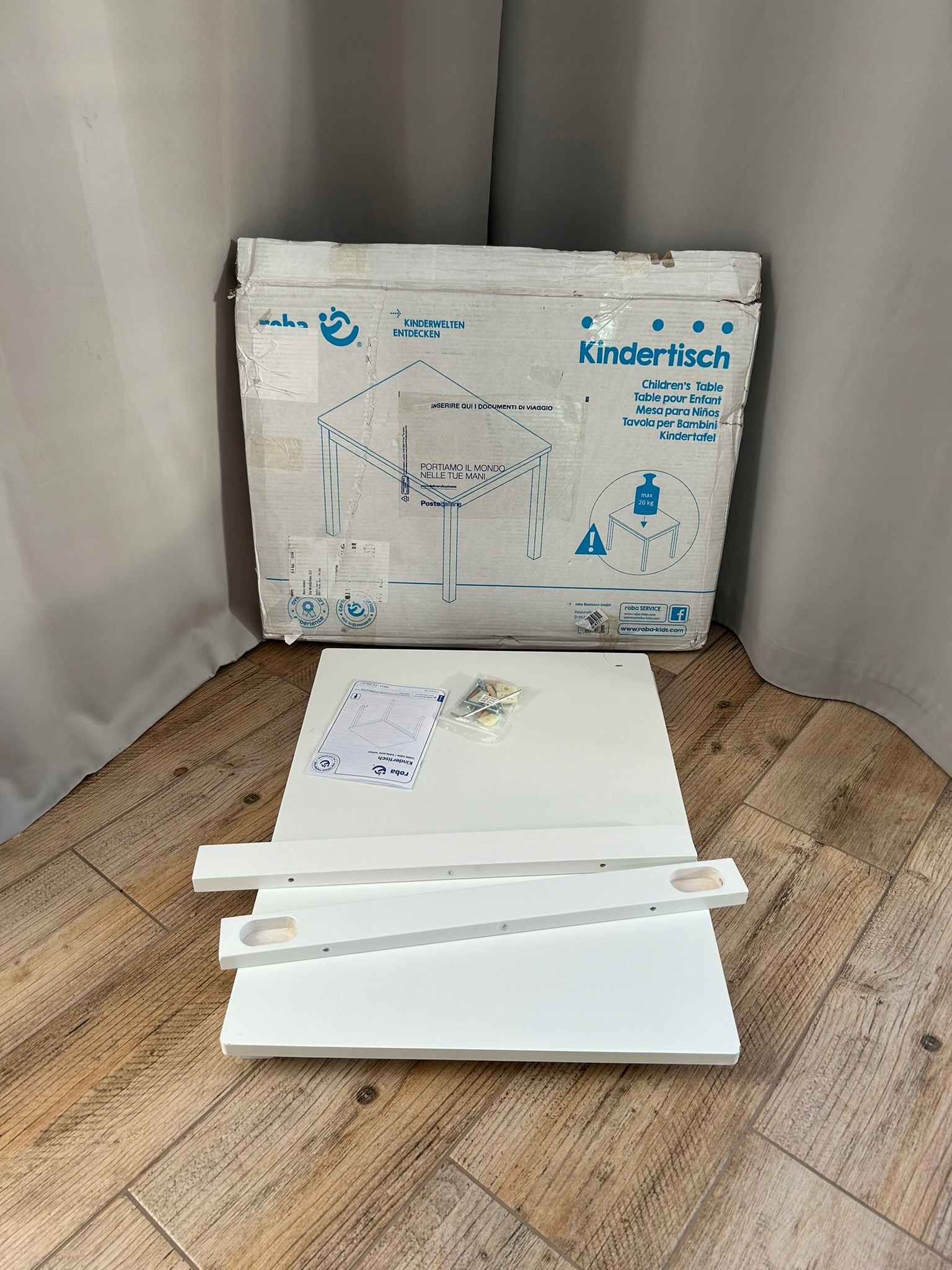 Stolik dziecięcy Roba biały 51x66x50 cm EAN (GTIN) 4005317248349