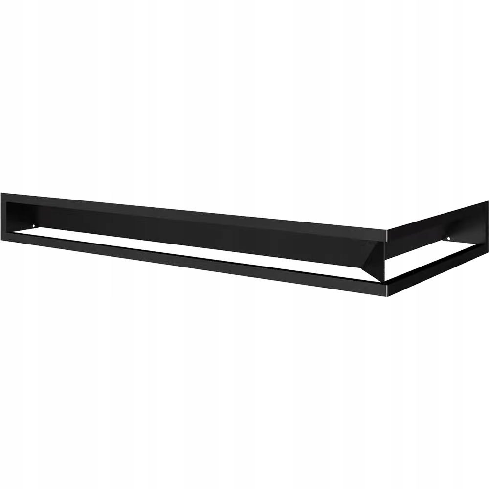 Krbová Mriežka Luft Rohová 800x400x90 Pravá Čierna Doska Slim Sf