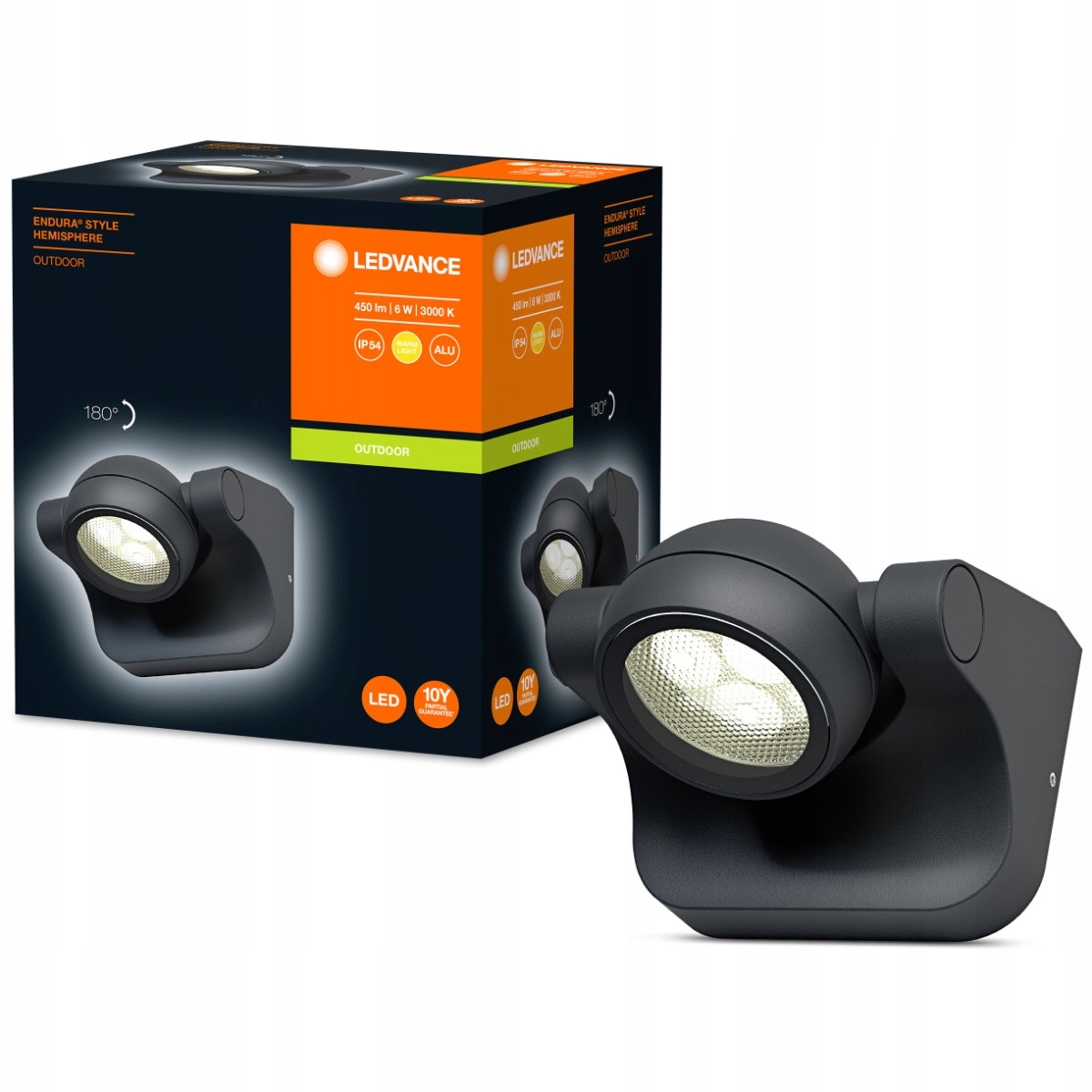

Kinkiet Ścienny Lampa Ogrodowa Ruchoma 6W Ledvance