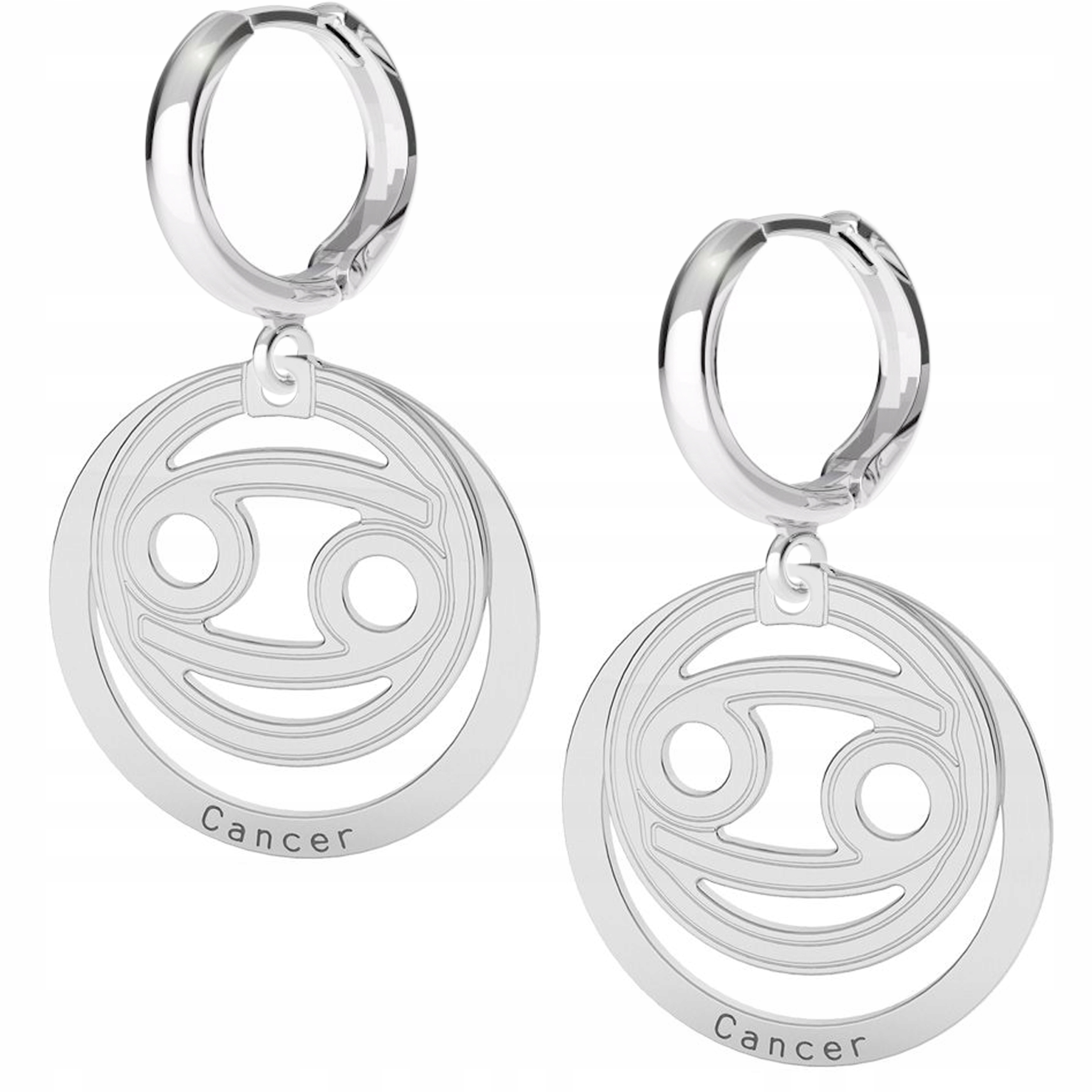 Stříbrné náušnice Znamení Zvěrokruhu Rak 925