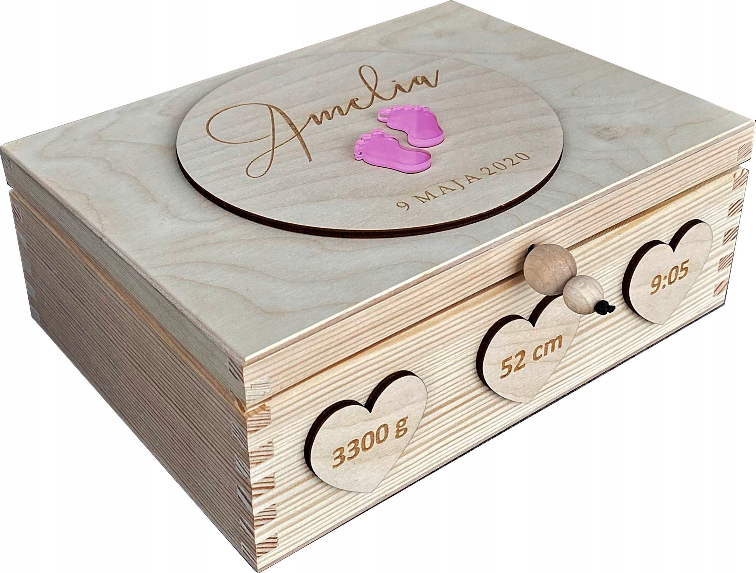 PUDEŁKO WSPOMNIEŃ prezent CHRZEST ROCZEK metryczka