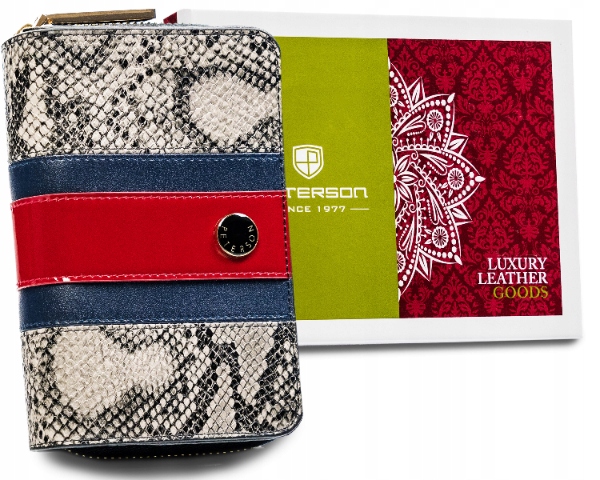 Malá dámská kožená peněženka na ochranu karet Rfid hadí kůže Peterson dárek