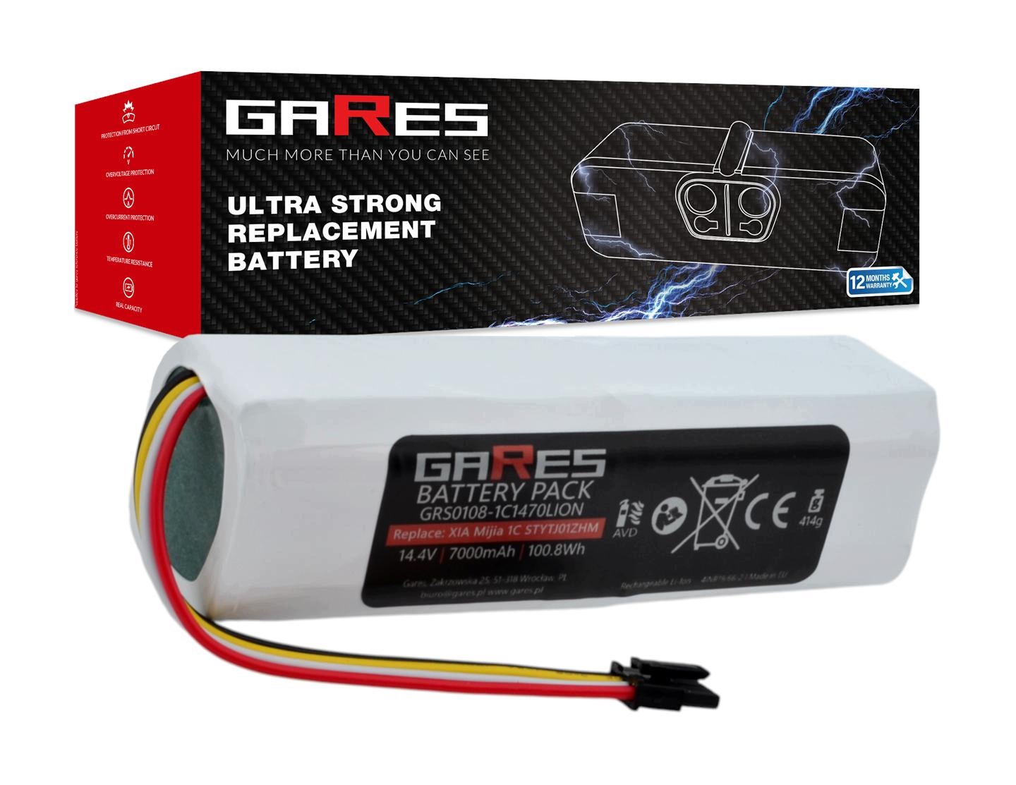 Baterie Gares pro Xiaomi Mi Robot Vacuum Mop 1C Mijia 1C STYTJ01ZHM 7,0Ah