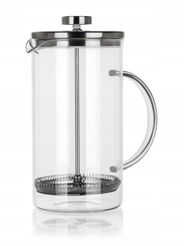 Dzbanek Szklany Z Zaparzaczem sitko imbryk czajnik na zioła herbatę 1 L
