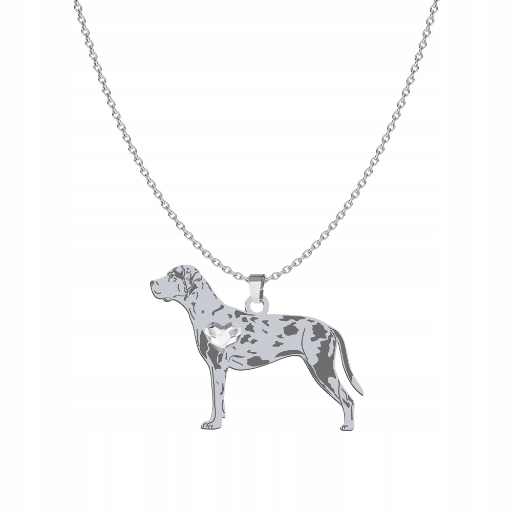 Stříbrný náhrdelník s psem Louisianem Catahoulem 925 Dárek Šperky Gravírování