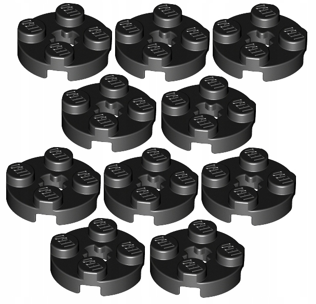 

Lego Płytka 2x2 Okrągła Czarna (4032/403226) x10