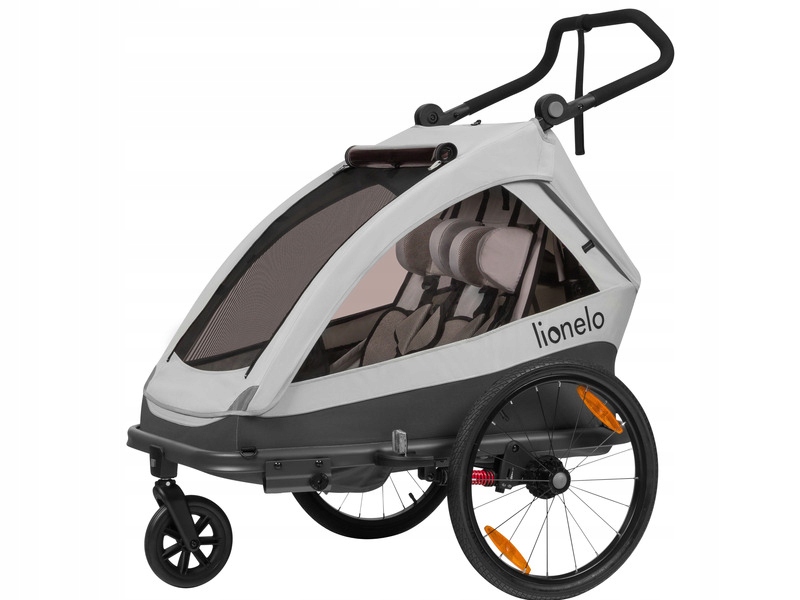 Przyczepka rowerowa Lionelo Cama Szary