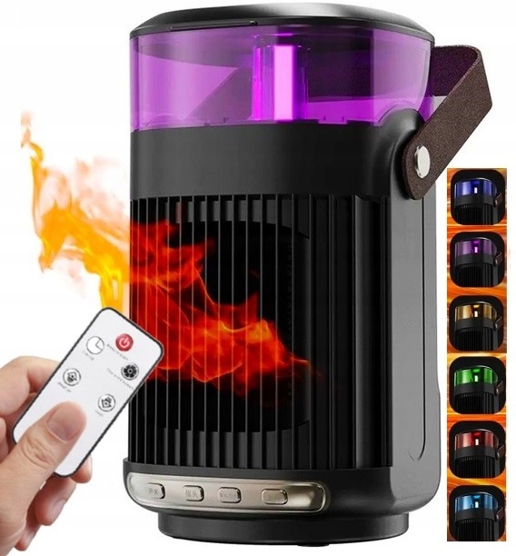 Výkonný Termoventilátor Farelka Elektrický Ohřívač, Funkce Zvlhčovače, Dálkové Ovládání