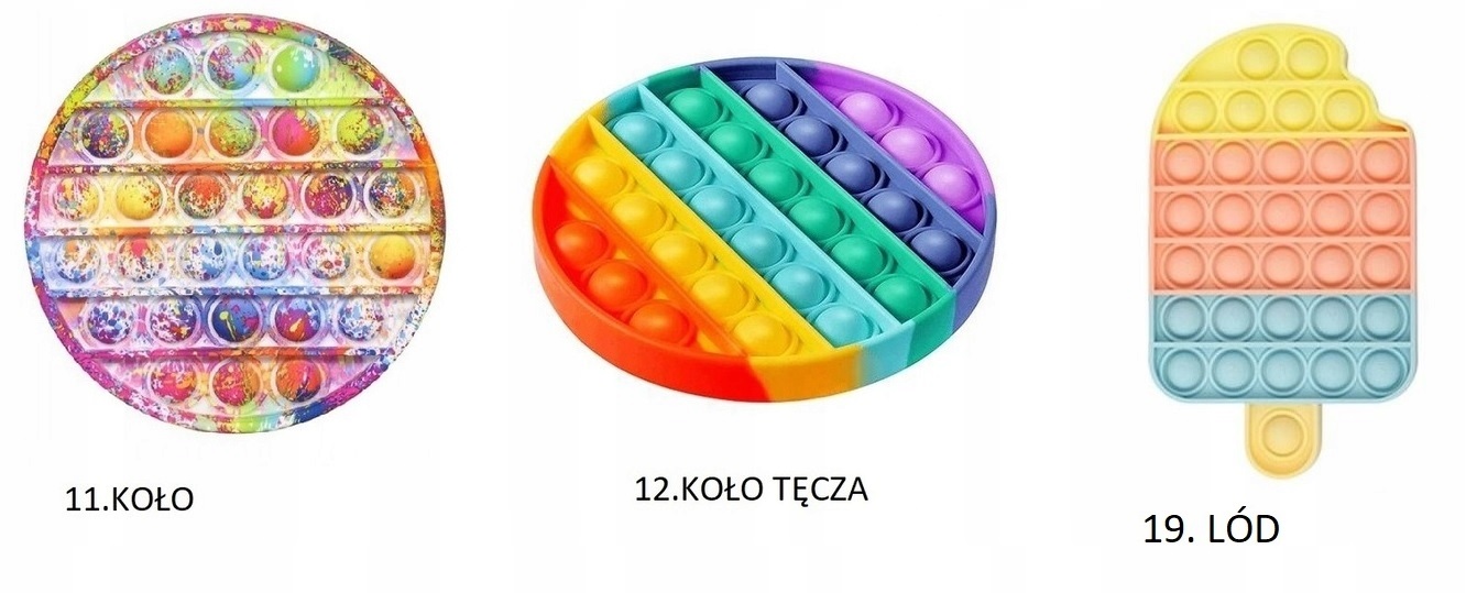 POP IT ZABAWKA ANTYSTRESOWA FIDGET TOYS RÓŻNE Wiek dziecka 2 lata +