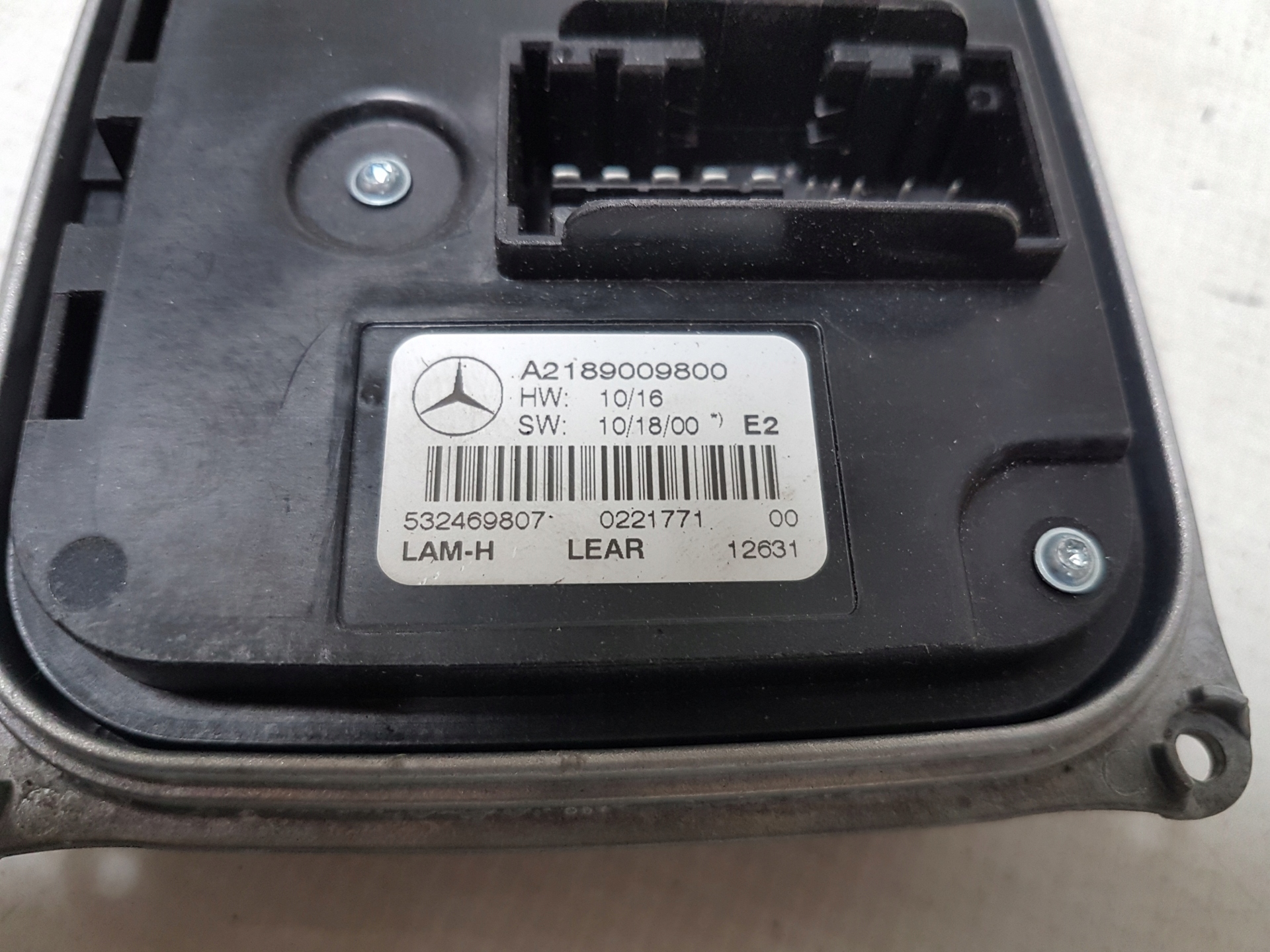 Moduł sterownik LED Mercedes A2189009800 Numer katalogowy części A2189009800