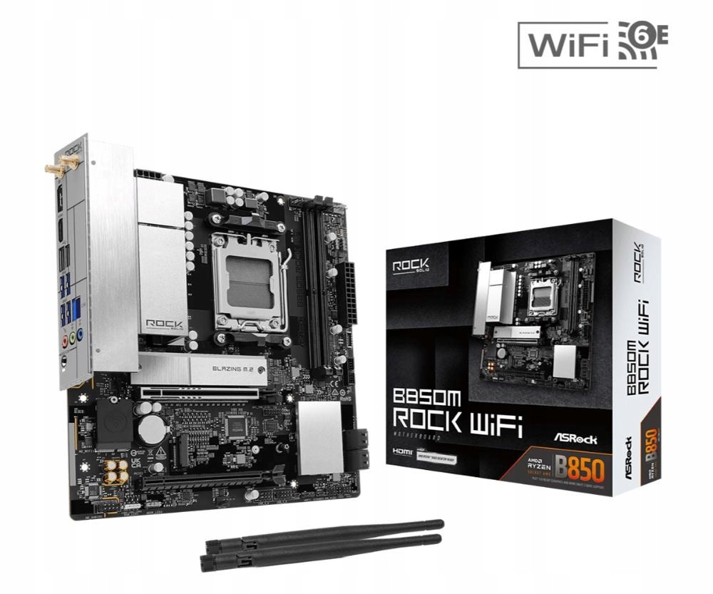 ASRock Mb Sc AM5 B850M Rock Wifi, Amd B850, 4xDDR5, 1xDP, 1xHDMI, …