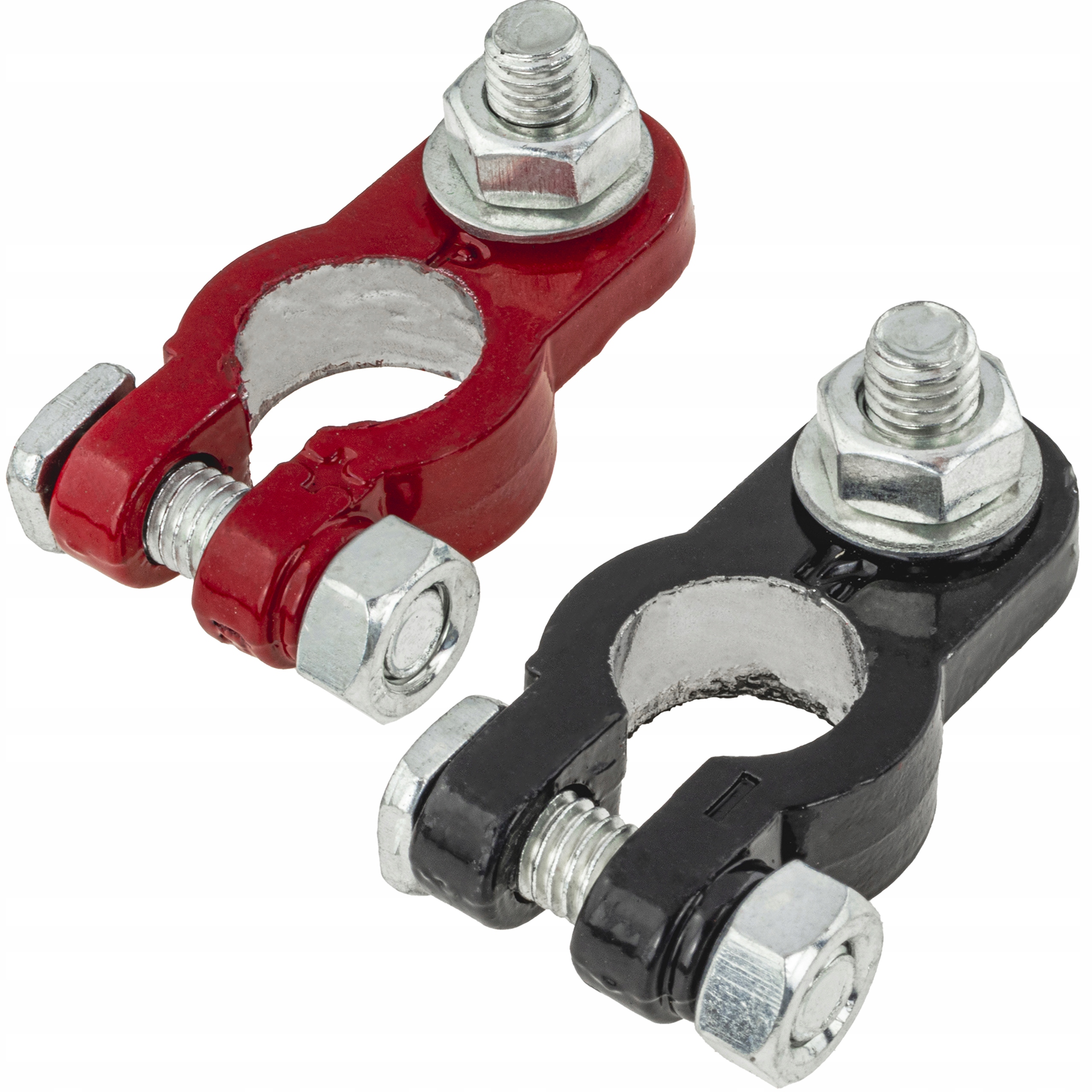 KLEMY DO AKUMULATORA UNIWERSALNE OCZKOWE ALUMINIUM 2 SZTUKI 17 19 MM