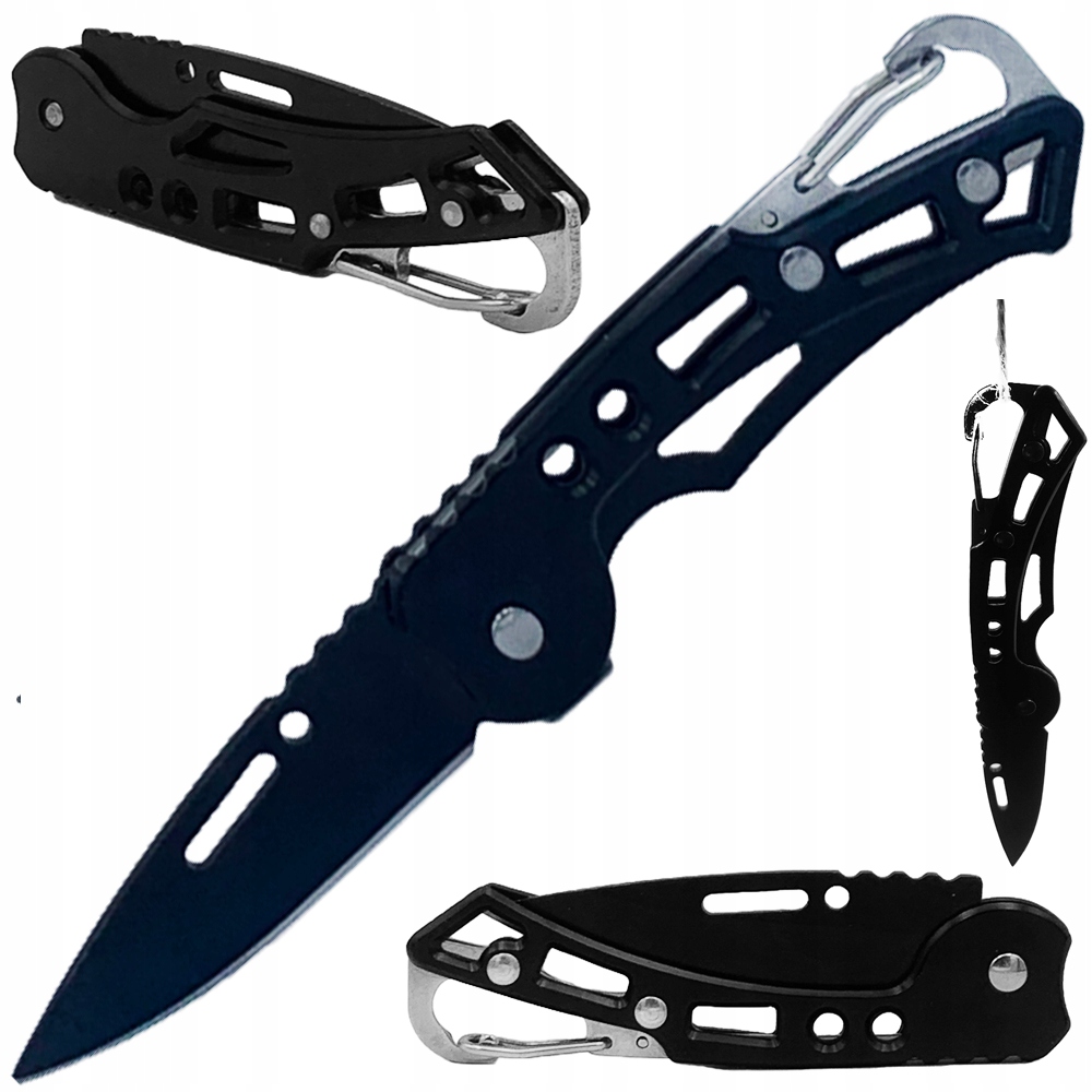 

Nóż Składany Scyzoryk Turystyczny Z Karabinkiem