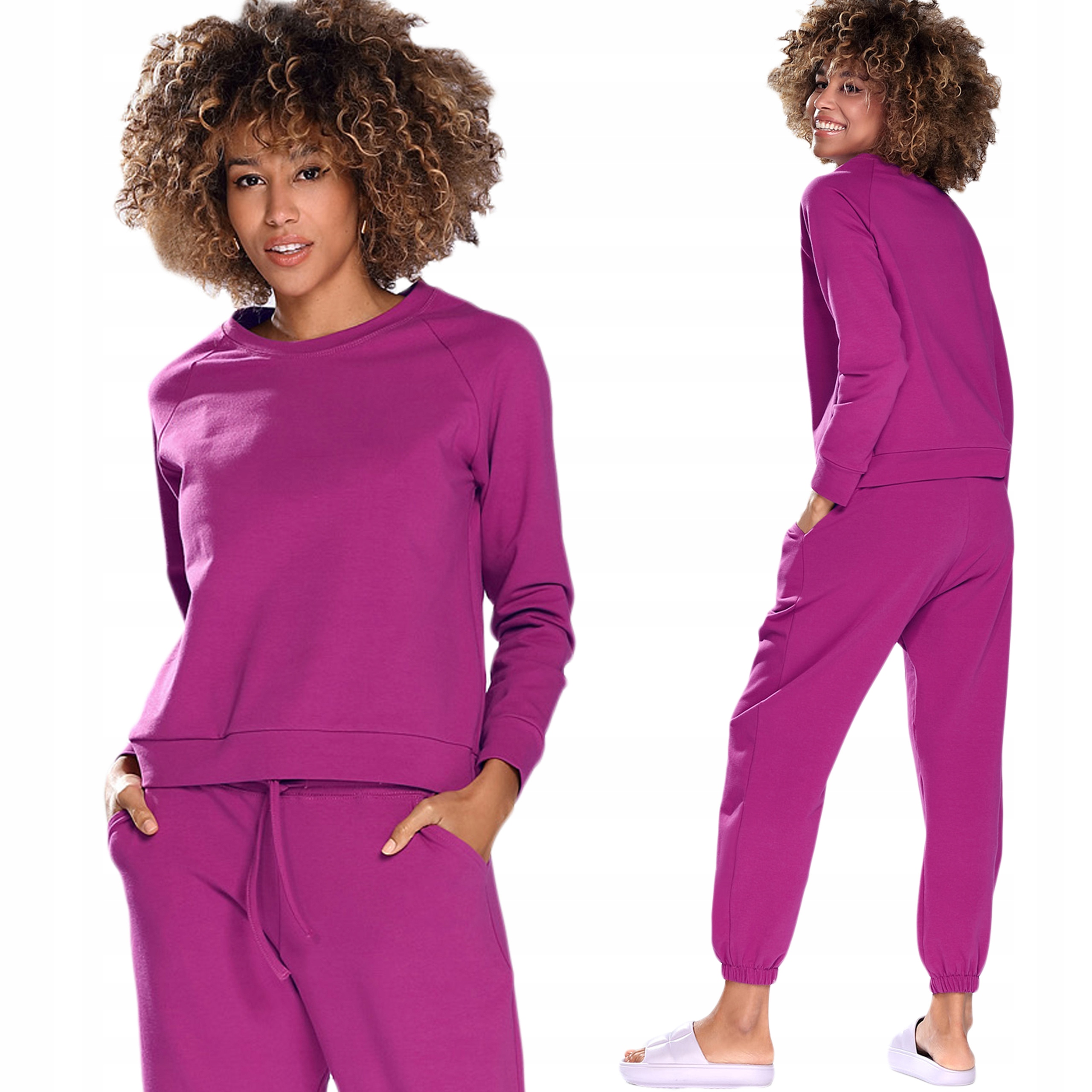 

Dkaren Wenezja Dresy Damskie Komplet Fuksja L