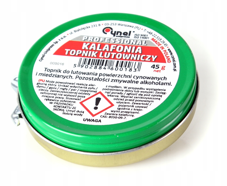 

Kalafonia Lutownicza Cynel 45G