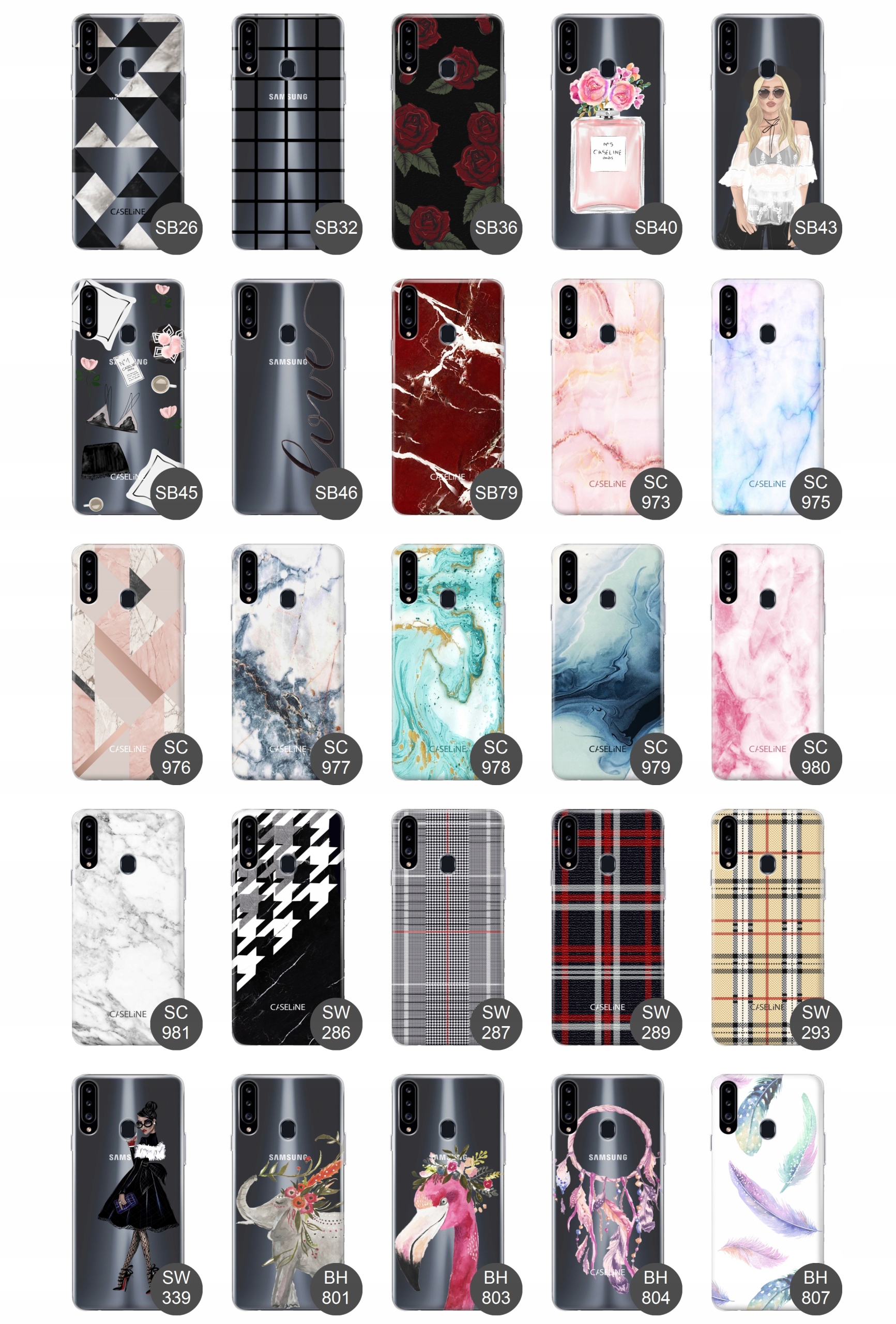 Etui do Samsung A20s guma wzory