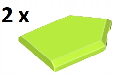 

Lego Lime Tile 2 x 3 Tarcza 22385 2szt