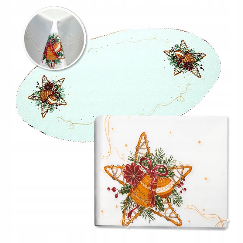 

Bieżnik ozdobny na święta owalny 50x100 Duży Wybór