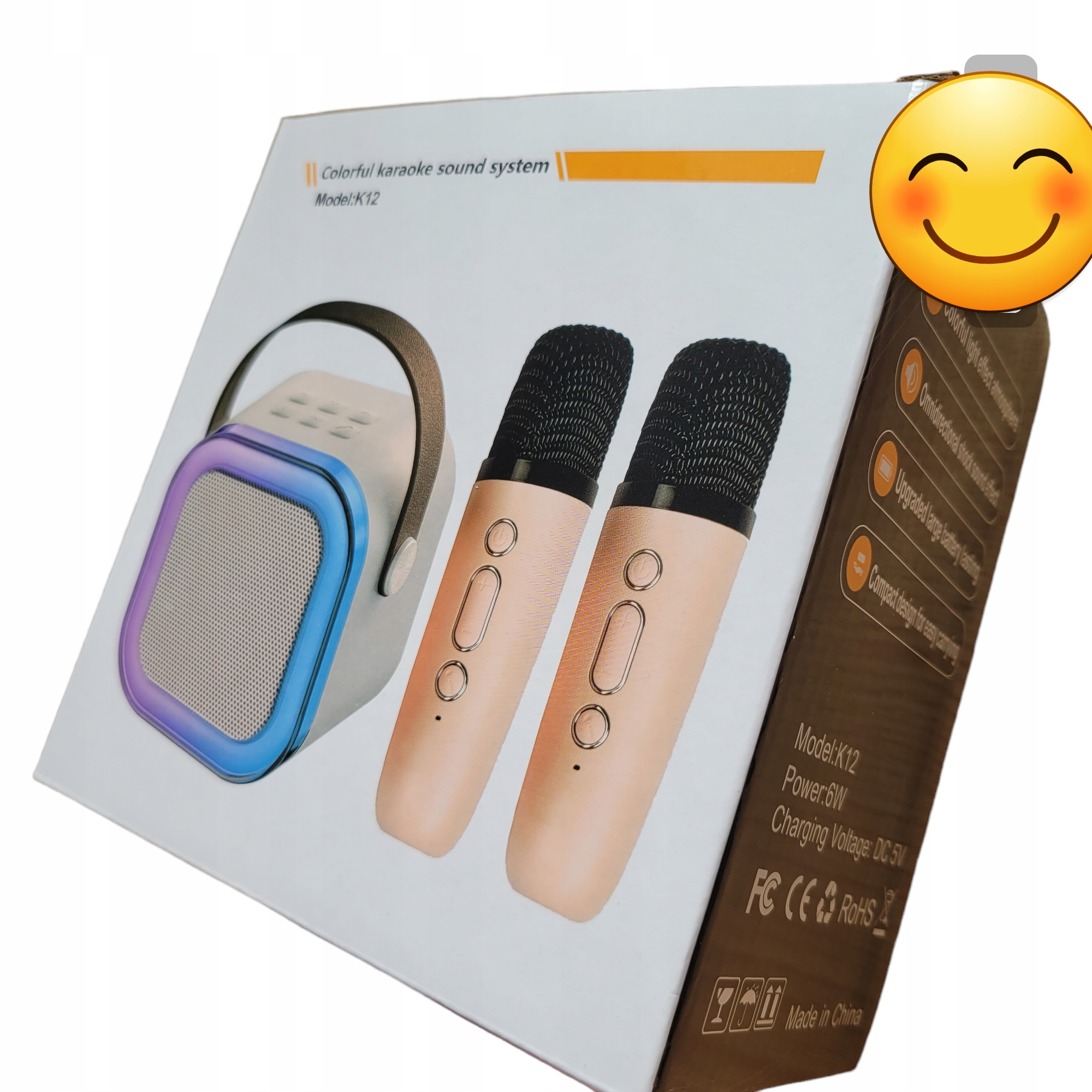 Zestaw do karaoke 2 mikrofony + głośnik bezprzewodowy EAN (GTIN) 4027755667643