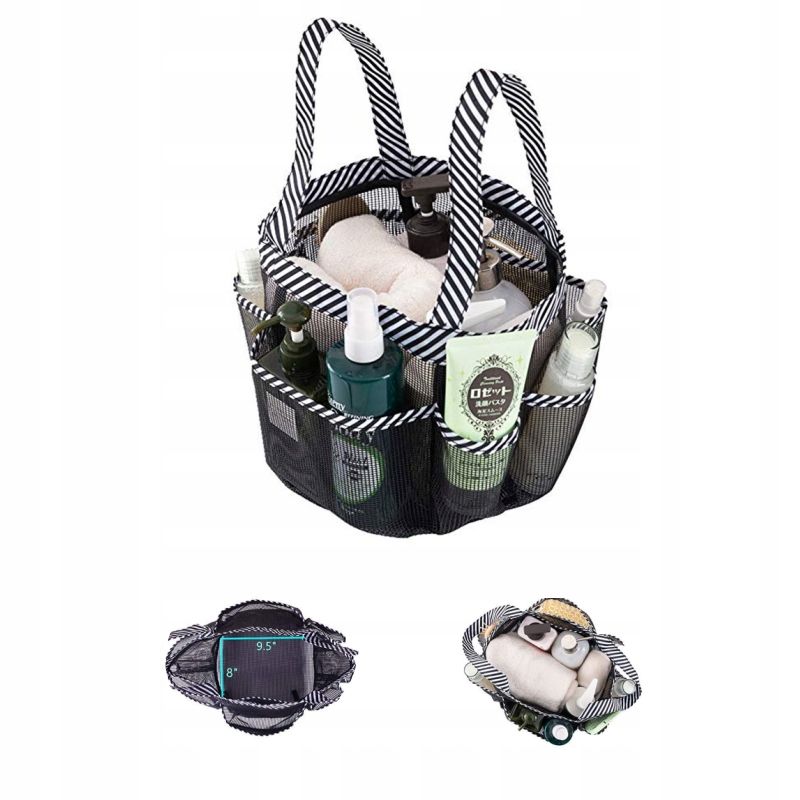 SIATKOWA TORBA POD PRYSZNIC, WISZĄCY ORGANIZER NA KOSMETYKI, KOSMETYCZKA