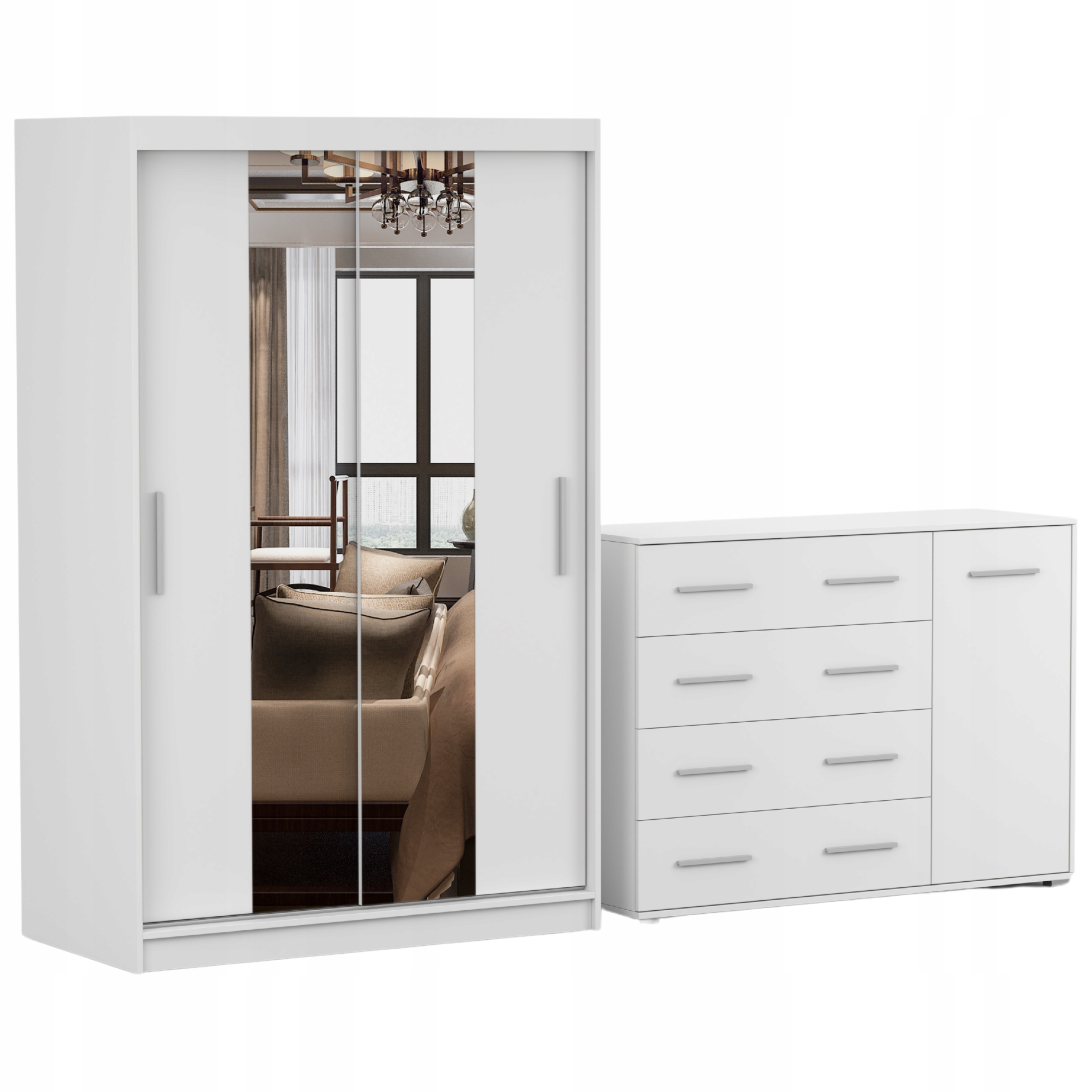 Sada Neomi 01 Skříň 120 Komoda Frida 02 135 police Bílá Výrobce