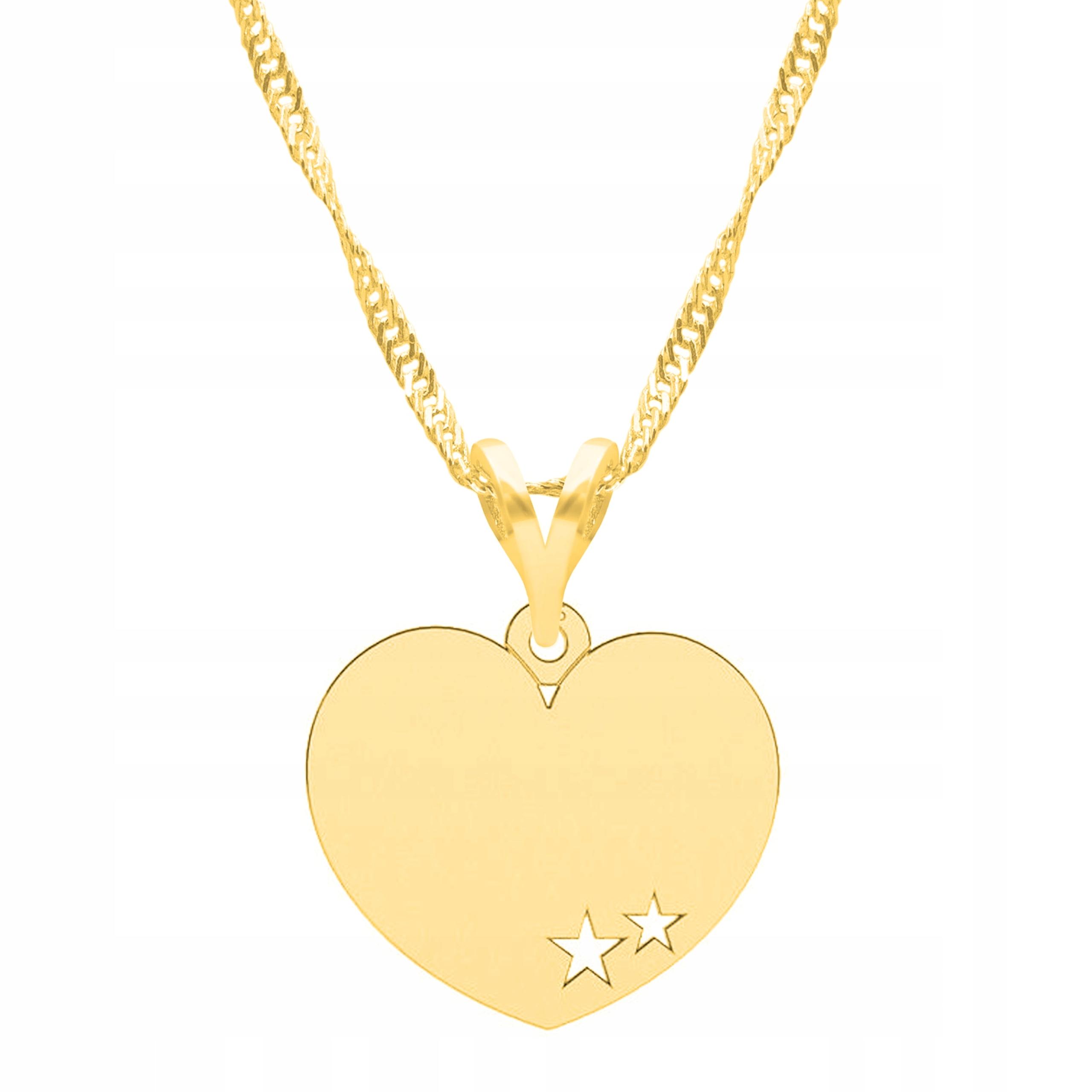 Zlatý náhrdelník se srdcem srdce láska srdíčko Stříbro 925