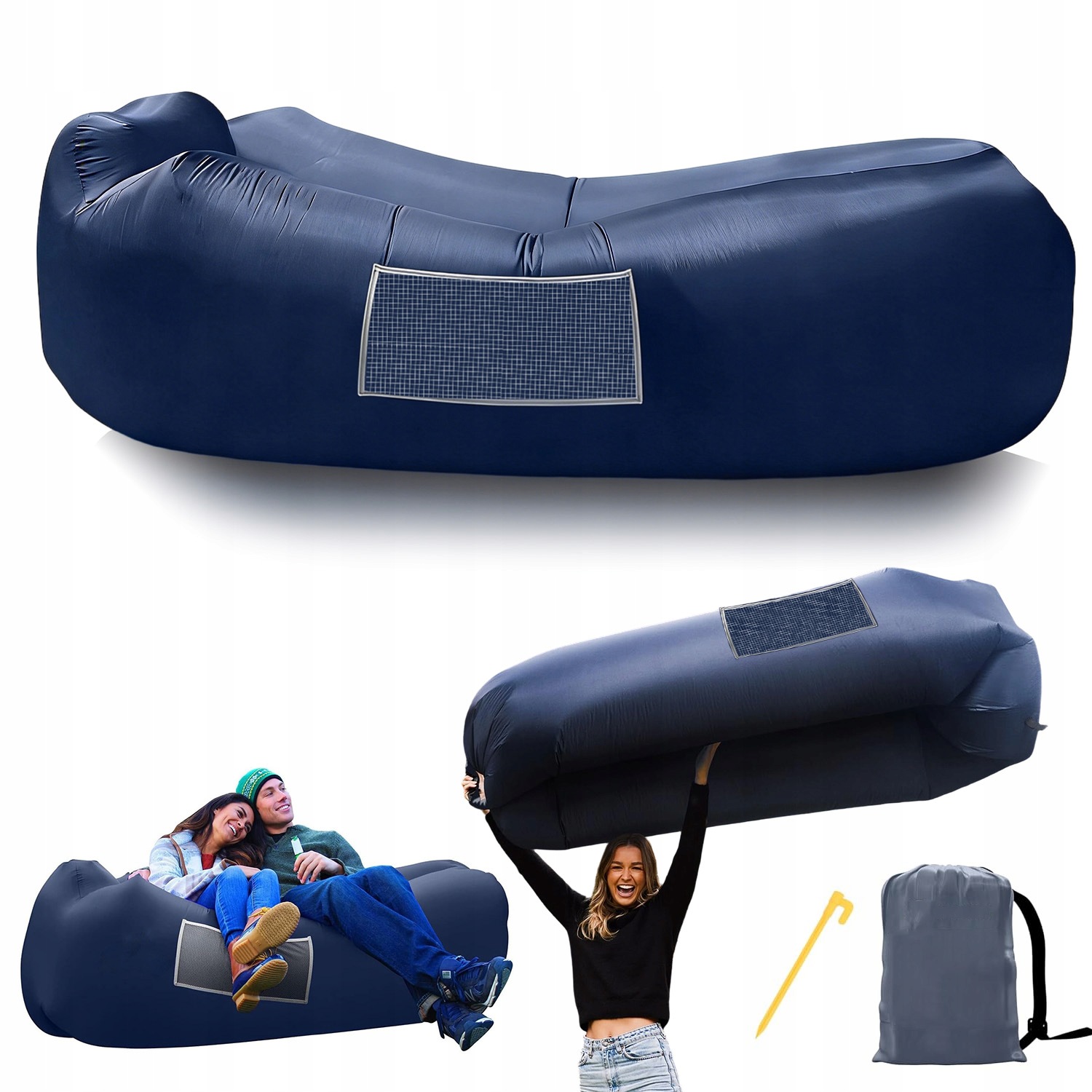 Nafukovací Rozkládací Pohovka Lazy Bag Air Na Pláž Křeslo Matrace Lehátko